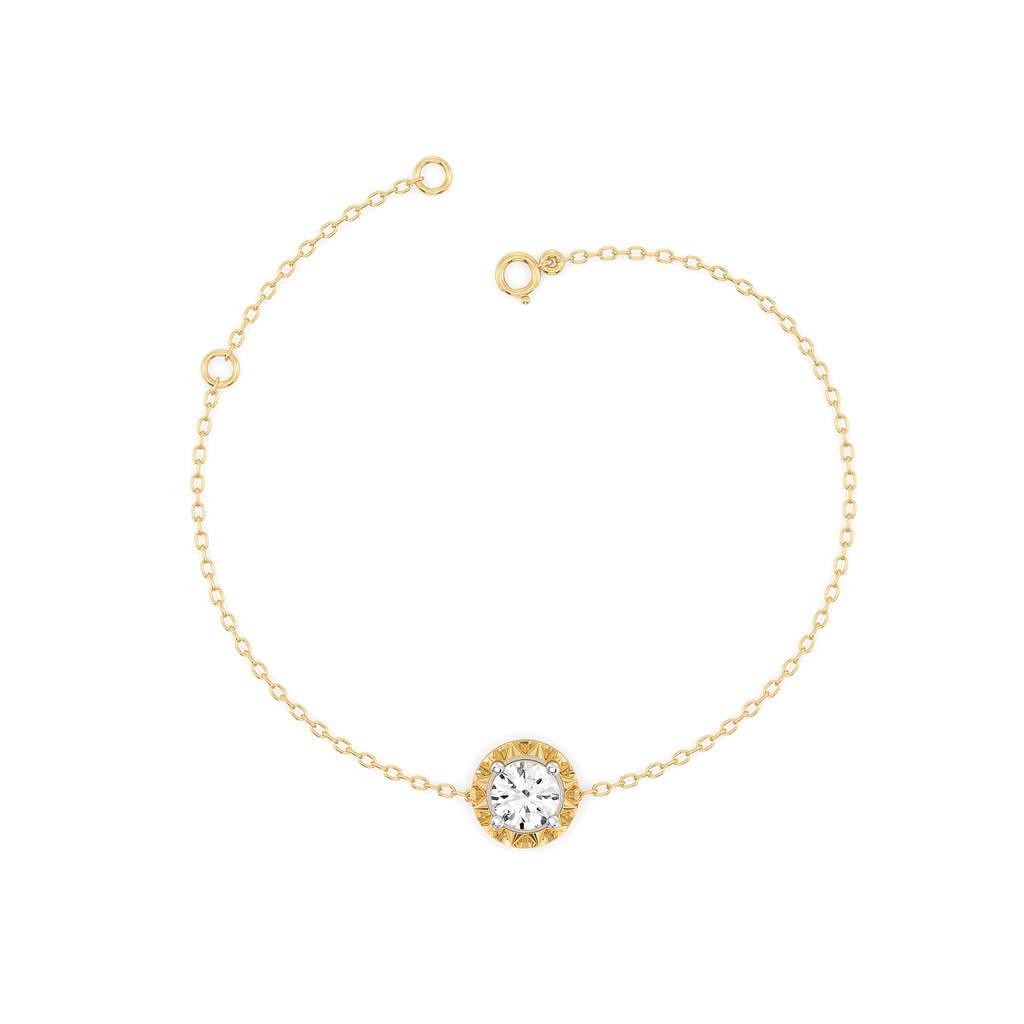 Solitaire Shine - Pure Gold Lab Diamond Bracelet