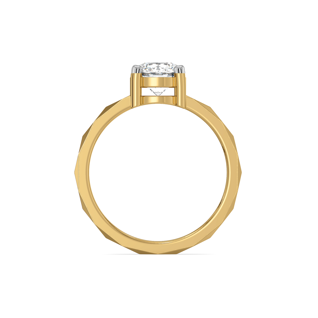 Solitaire Shine - Pure Gold Lab Diamond Ring
