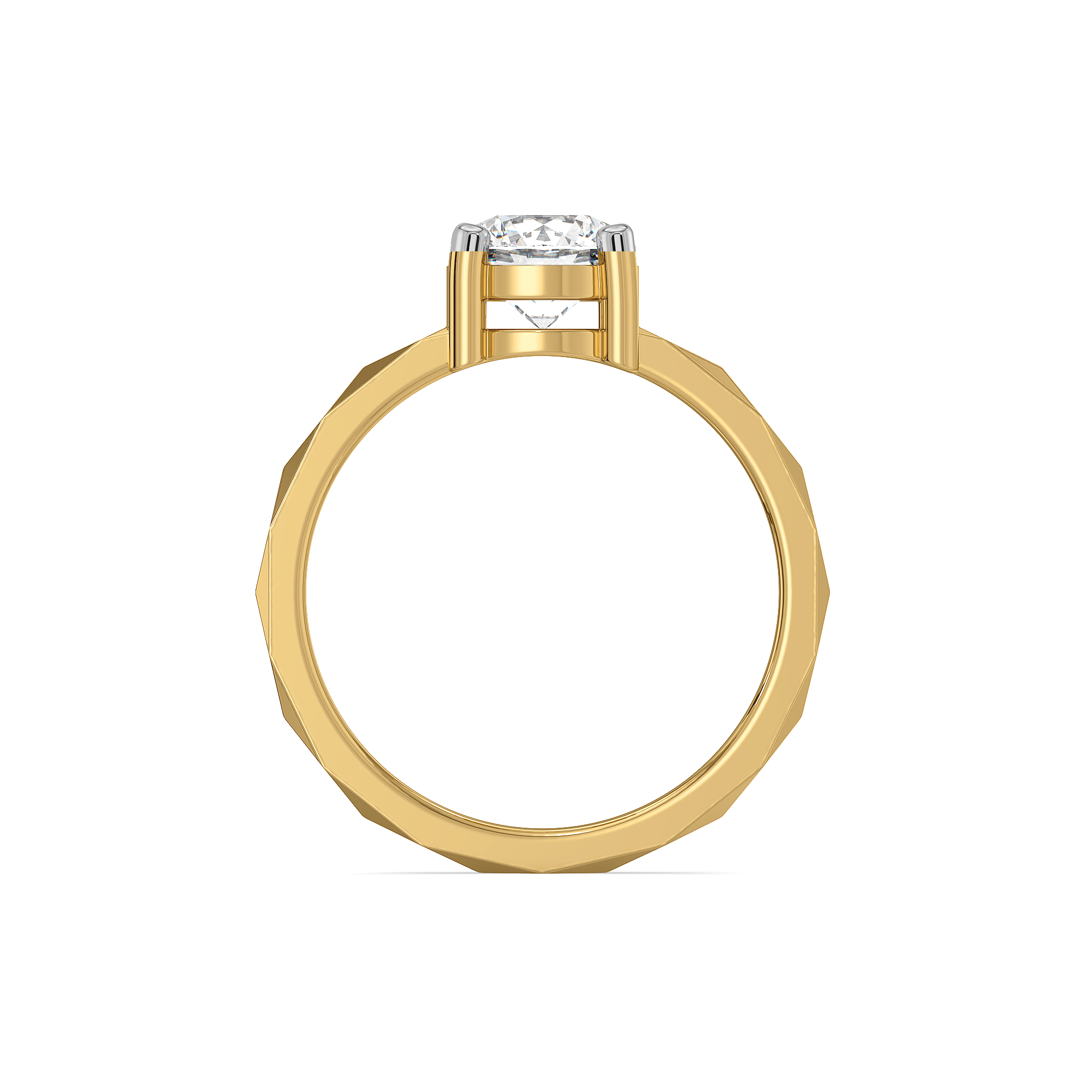 Solitaire Shine - Pure Gold Lab Diamond Ring