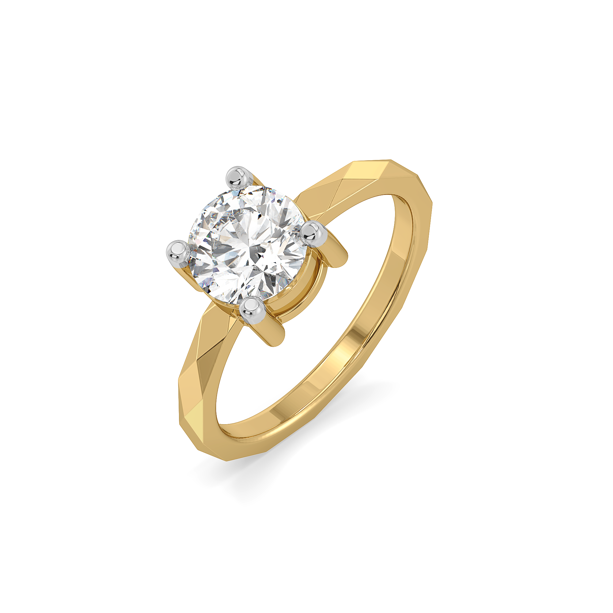 Solitaire Shine - Pure Gold Lab Diamond Ring Main image