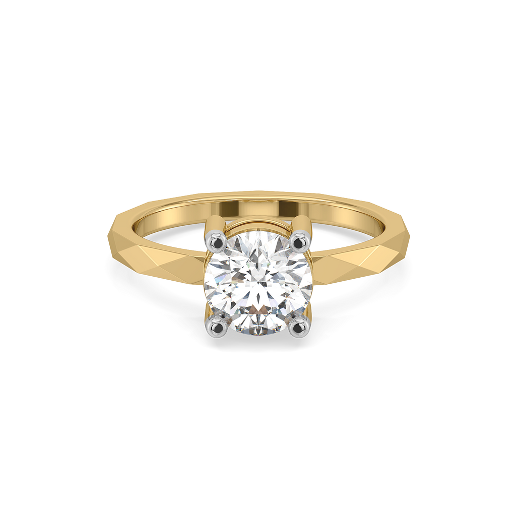 Solitaire Shine - Pure Gold Lab Diamond Ring