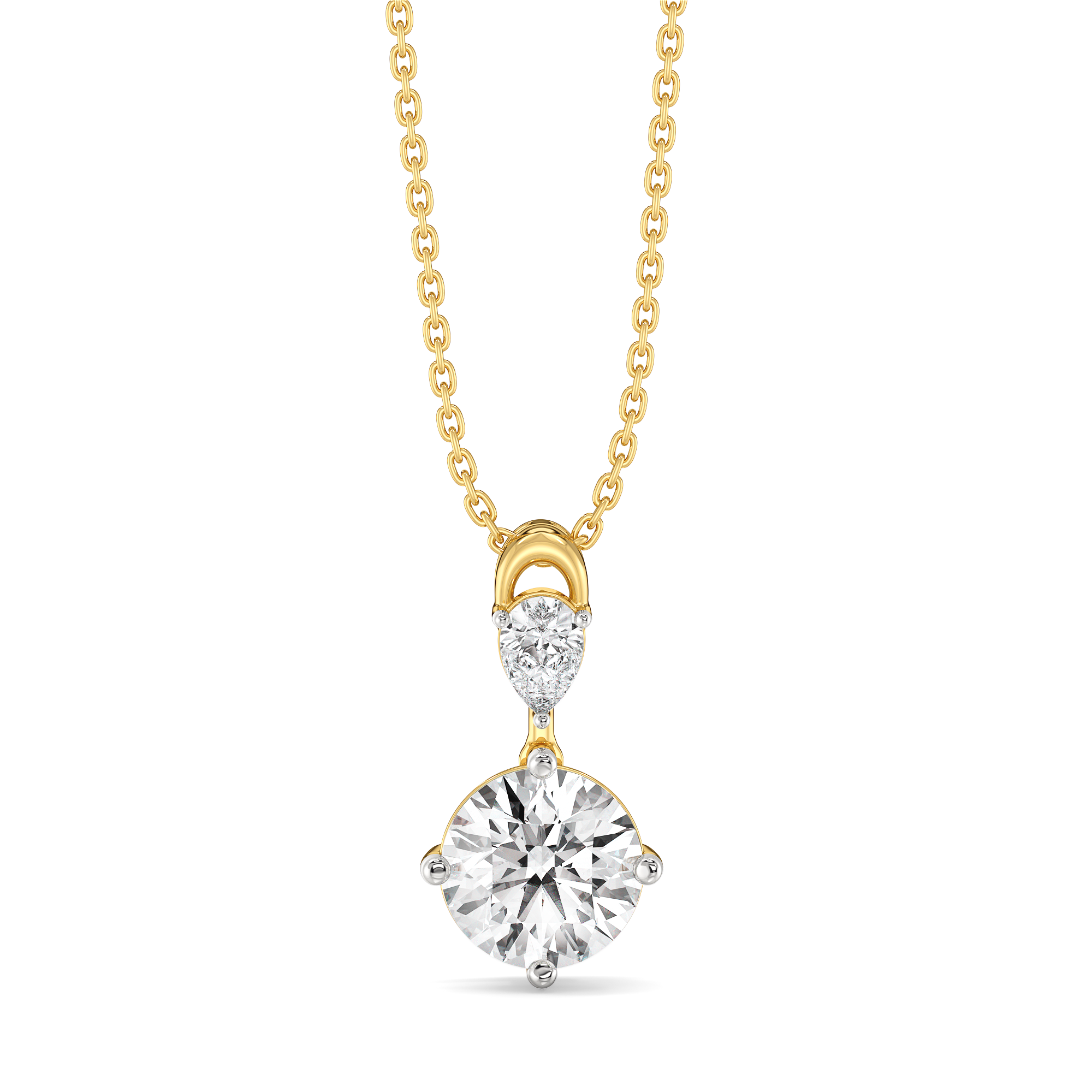 Sunlit Tear - Pure Gold Lab Diamond Pendant Secondary image