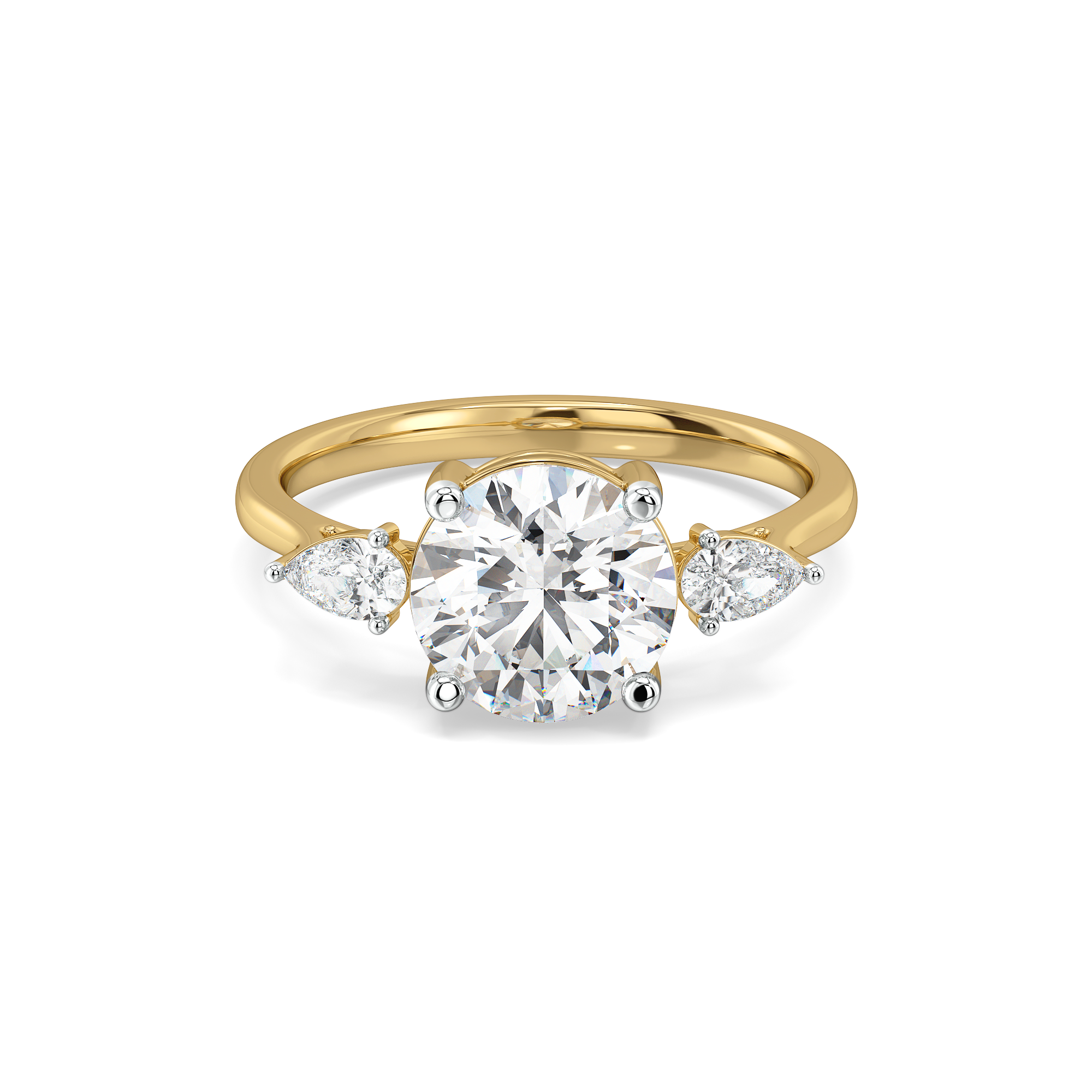Sunlit Tear - Pure Gold Lab Diamond Ring