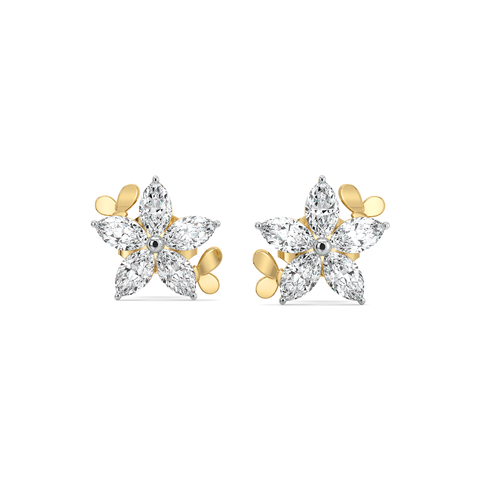 Garden of Light Studs - Pure Gold Lab Diamond Earrings Main image