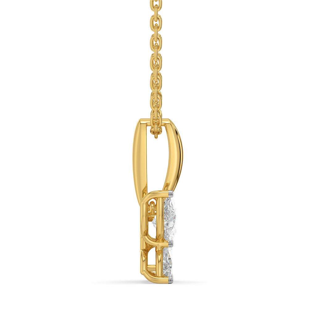 Fluttered Grace - Pure Gold Lab Diamond Pendant