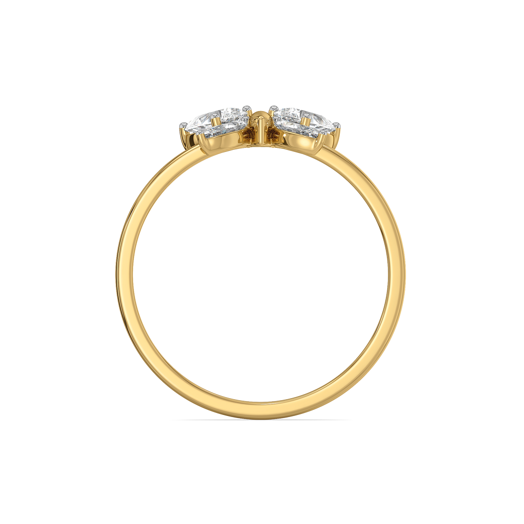 Fluttered Grace  - Pure Gold Lab Diamond Ring
