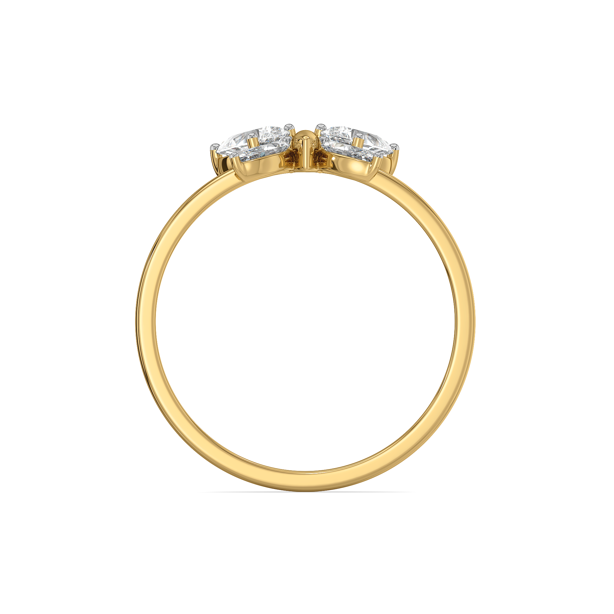 Fluttered Grace  - Pure Gold Lab Diamond Ring