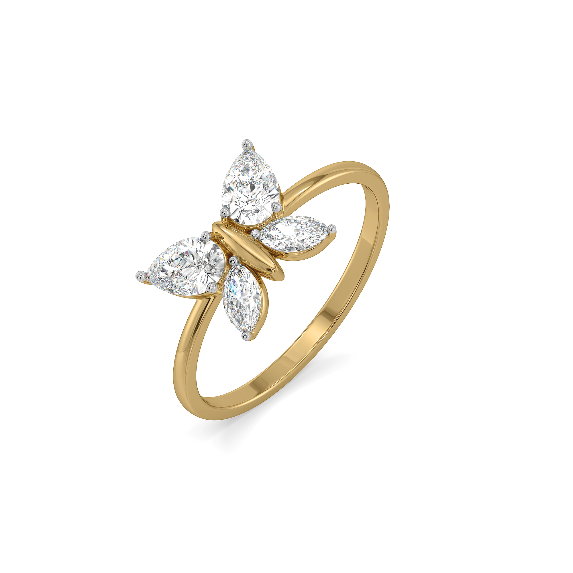 Fluttered Grace  - Pure Gold Lab Diamond Ring Main image