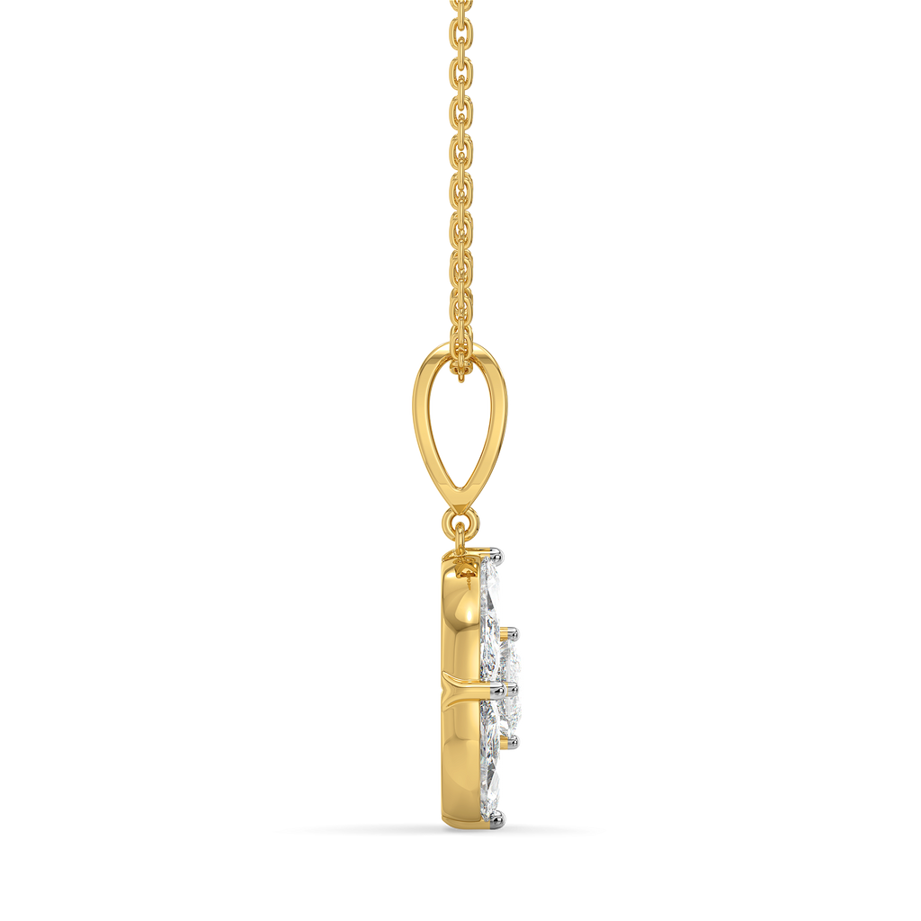 Queen’s Crown - Pure Gold Lab Diamond Pendant