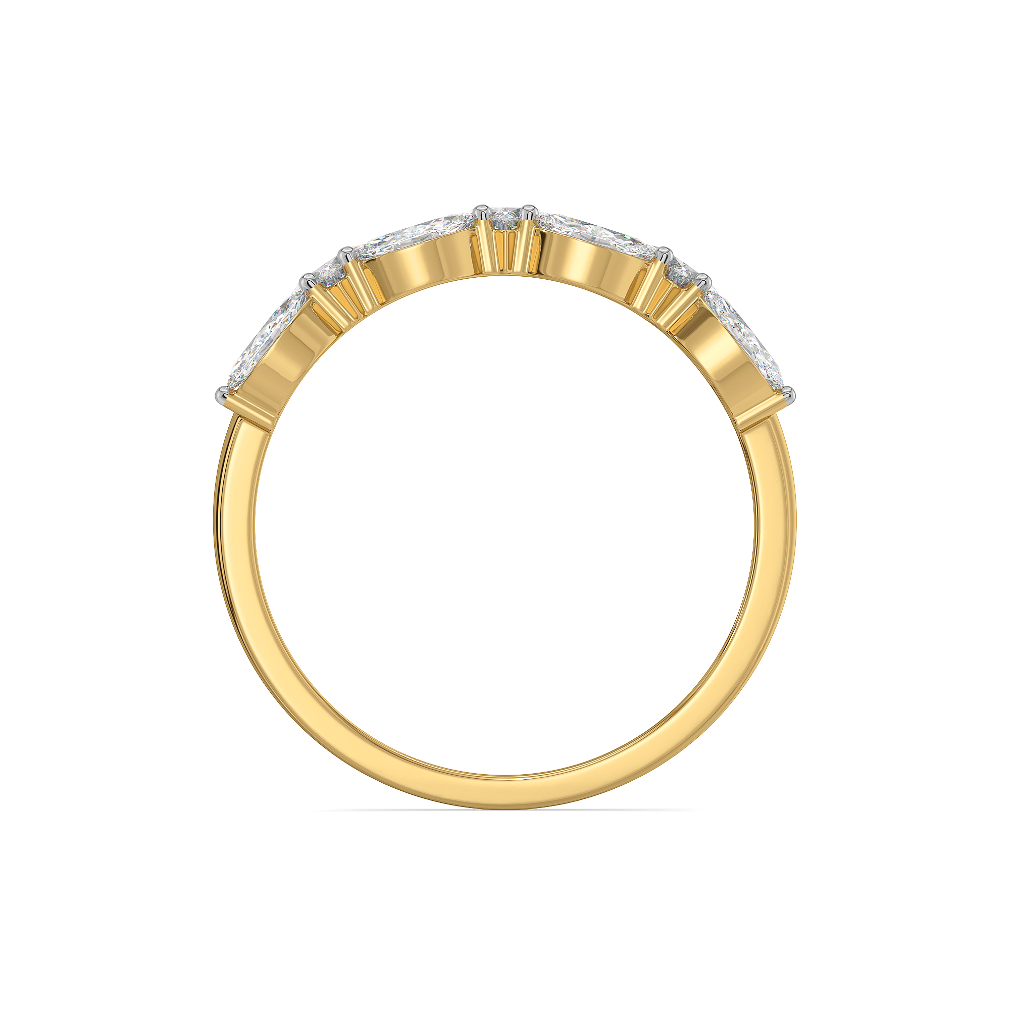 Queen’s Crown  - Pure Gold Lab Diamond Ring
