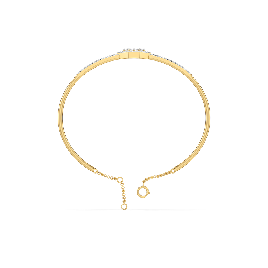 Majestic Emeralds - Pure Gold Lab Diamond Bangle