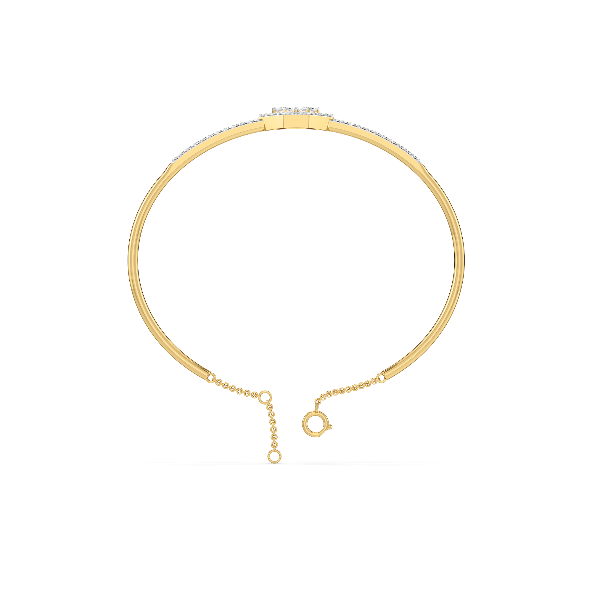 Majestic Emeralds - Pure Gold Lab Diamond Bangle