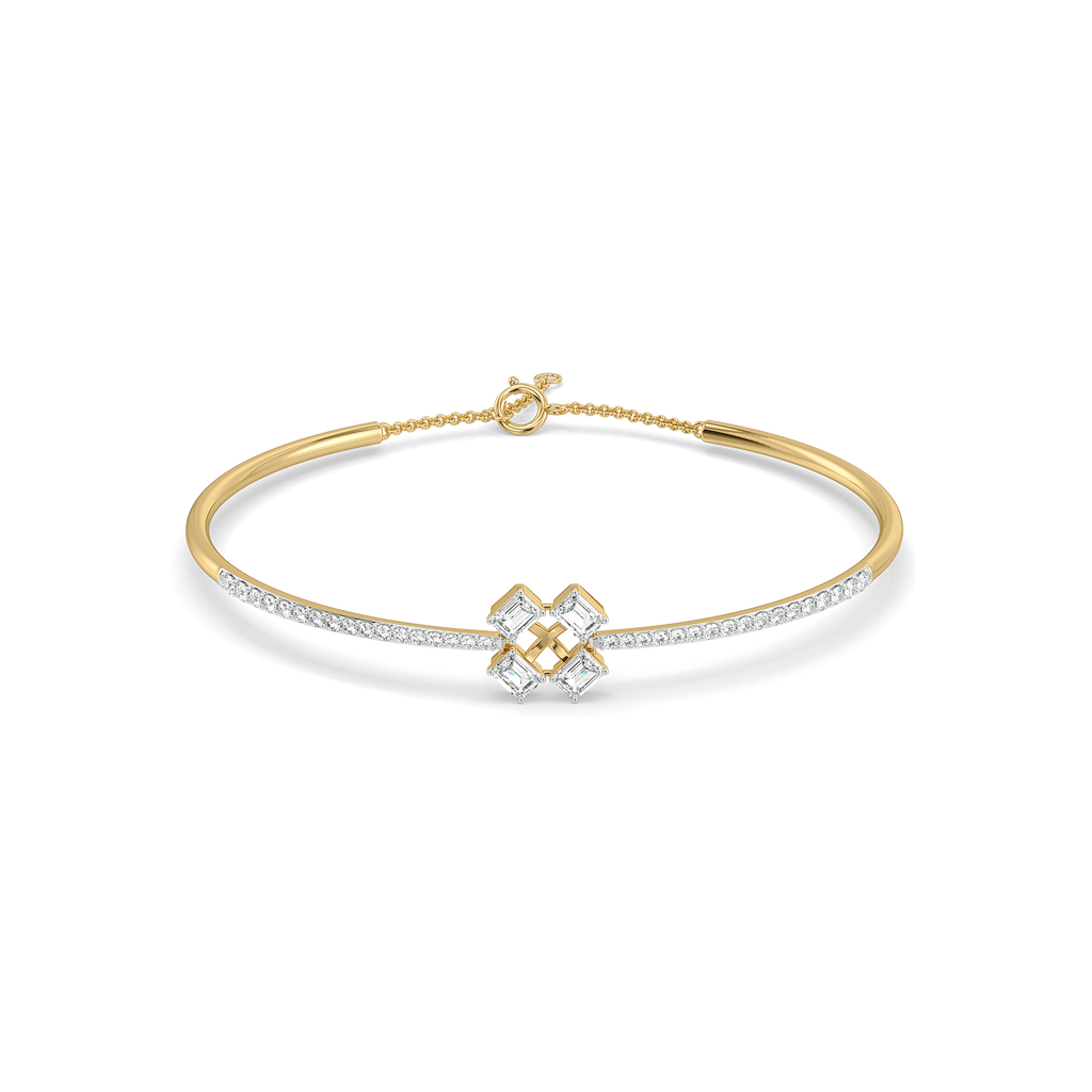 Majestic Emeralds - Pure Gold Lab Diamond Bangle