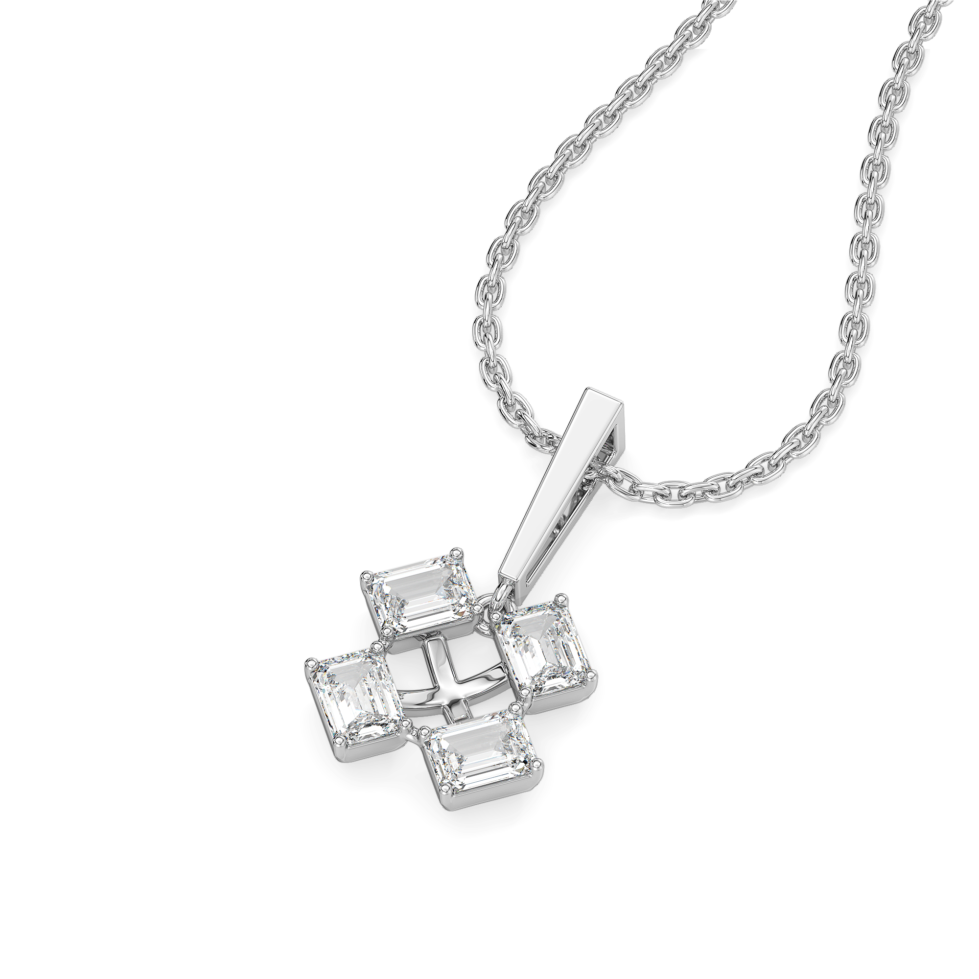 Majestic Emeralds - Pure Gold Lab Diamond Pendant Secondary image