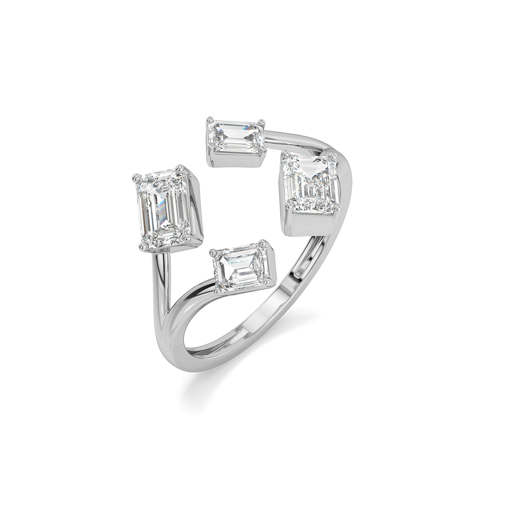 Majestic Emeralds - Pure Gold Lab Diamond Ring