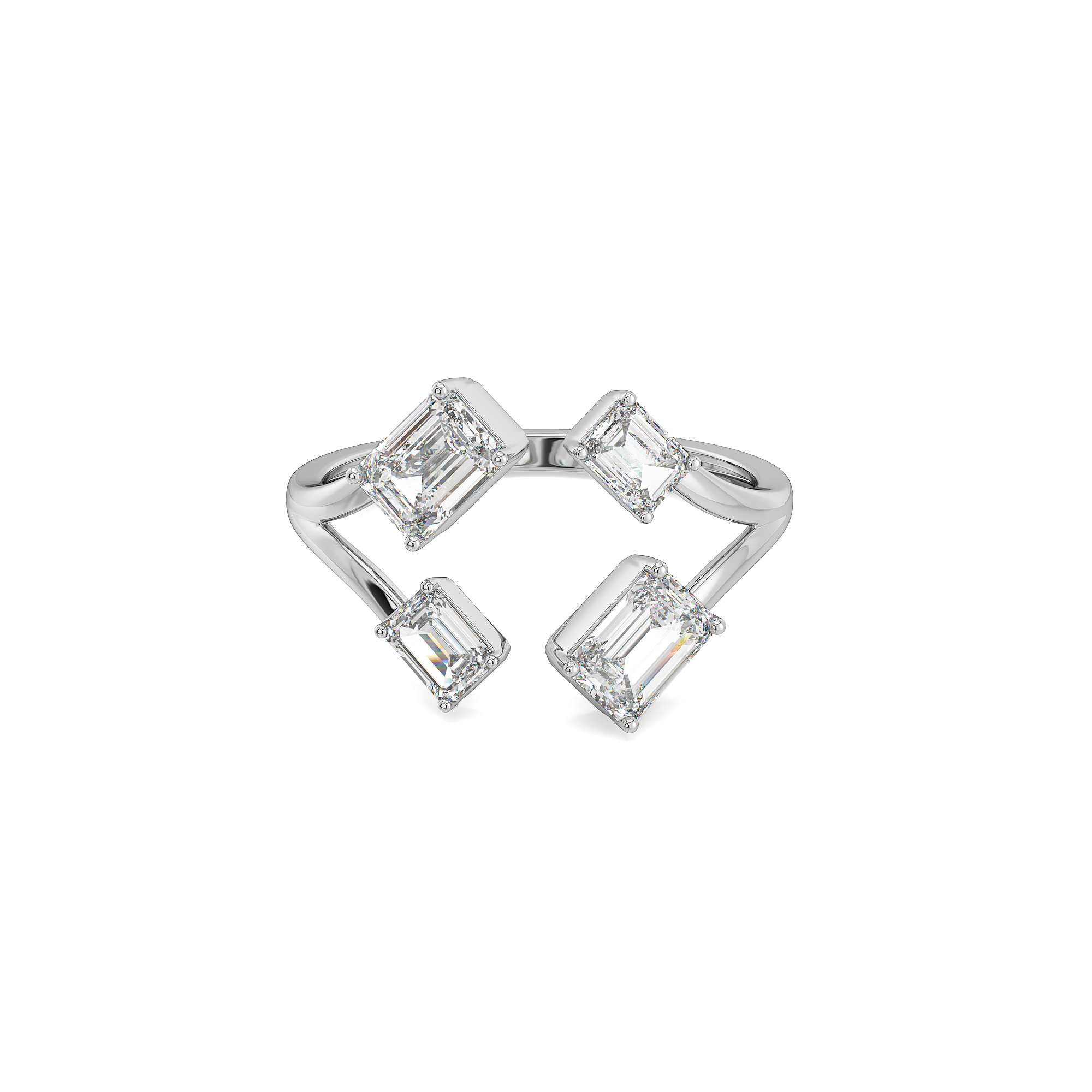 Majestic Emeralds - Pure Gold Lab Diamond Ring Secondary image