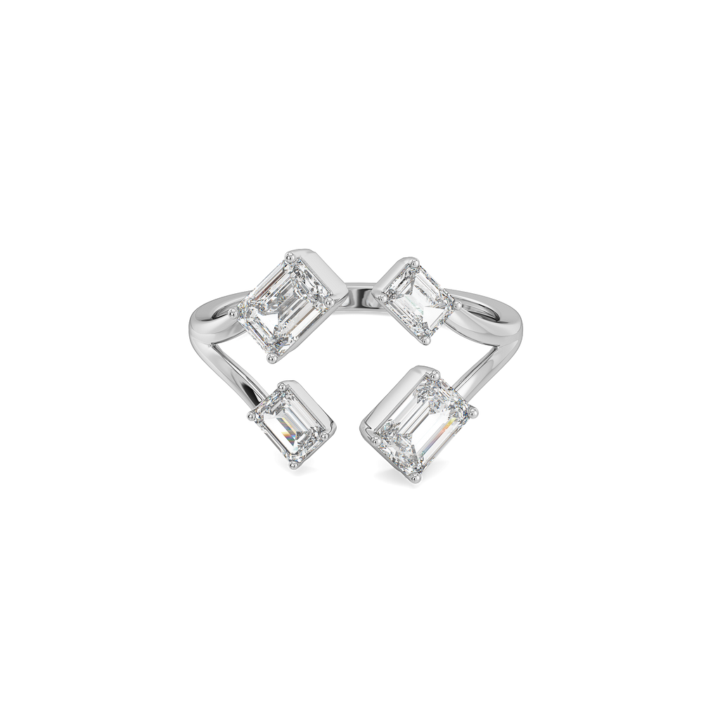 Majestic Emeralds - Pure Gold Lab Diamond Ring