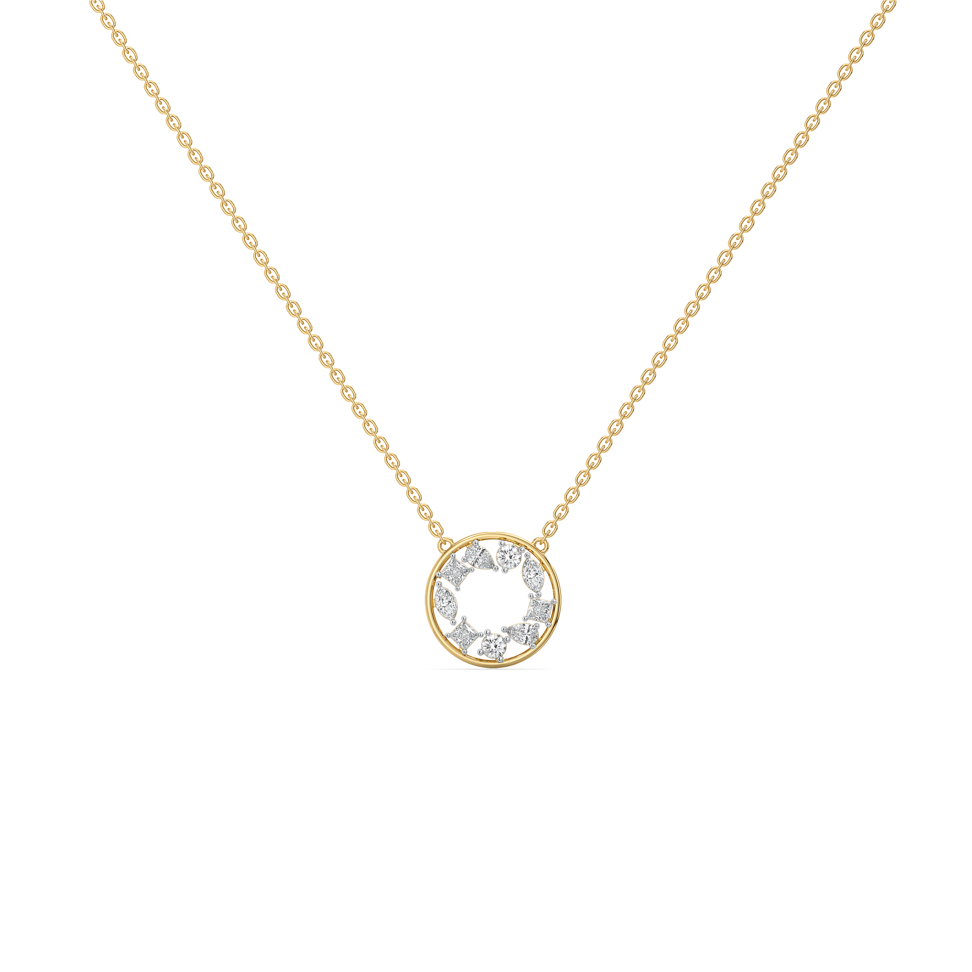 Symphony of Shapes  - Pure Gold Lab Diamond Necklace Main image