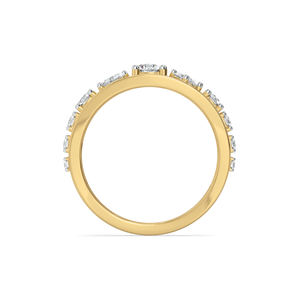 Symphony of Shapes  - Pure Gold Lab Diamond Ring