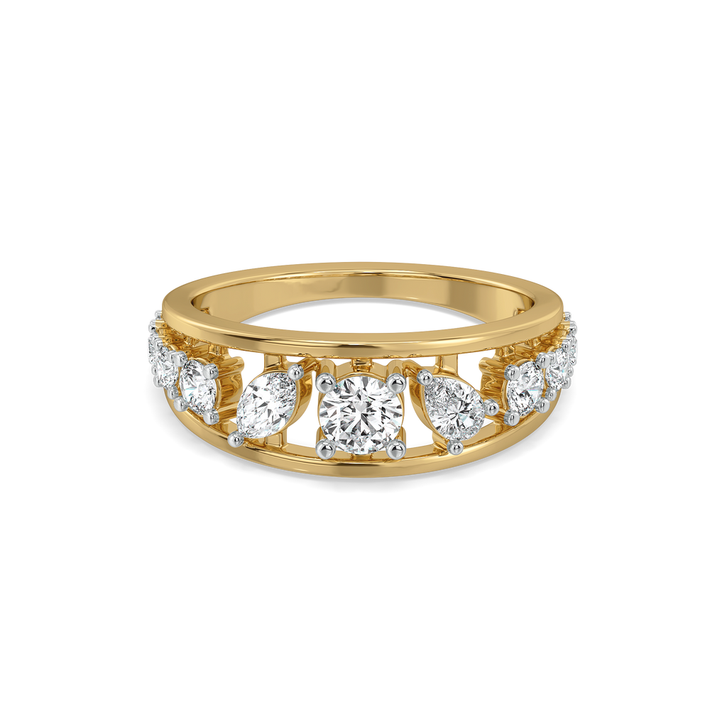 Symphony of Shapes  - Pure Gold Lab Diamond Ring