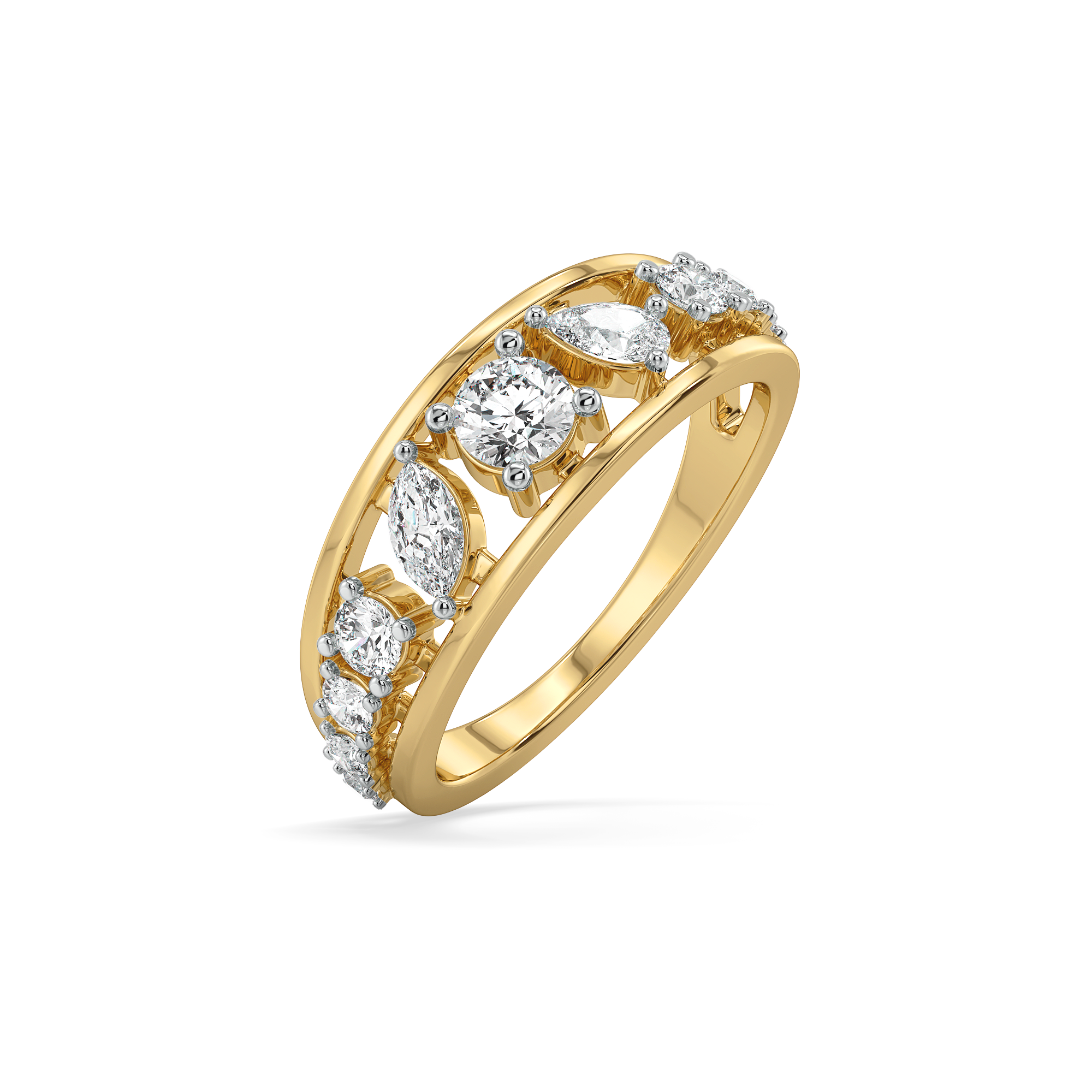 Symphony of Shapes  - Pure Gold Lab Diamond Ring Main image