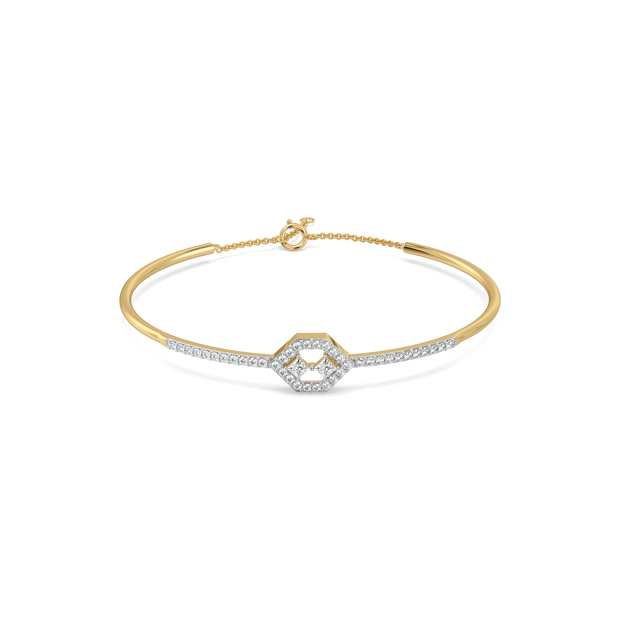 Play of Princess - Pure Gold Lab Diamond Bangle Secondary image