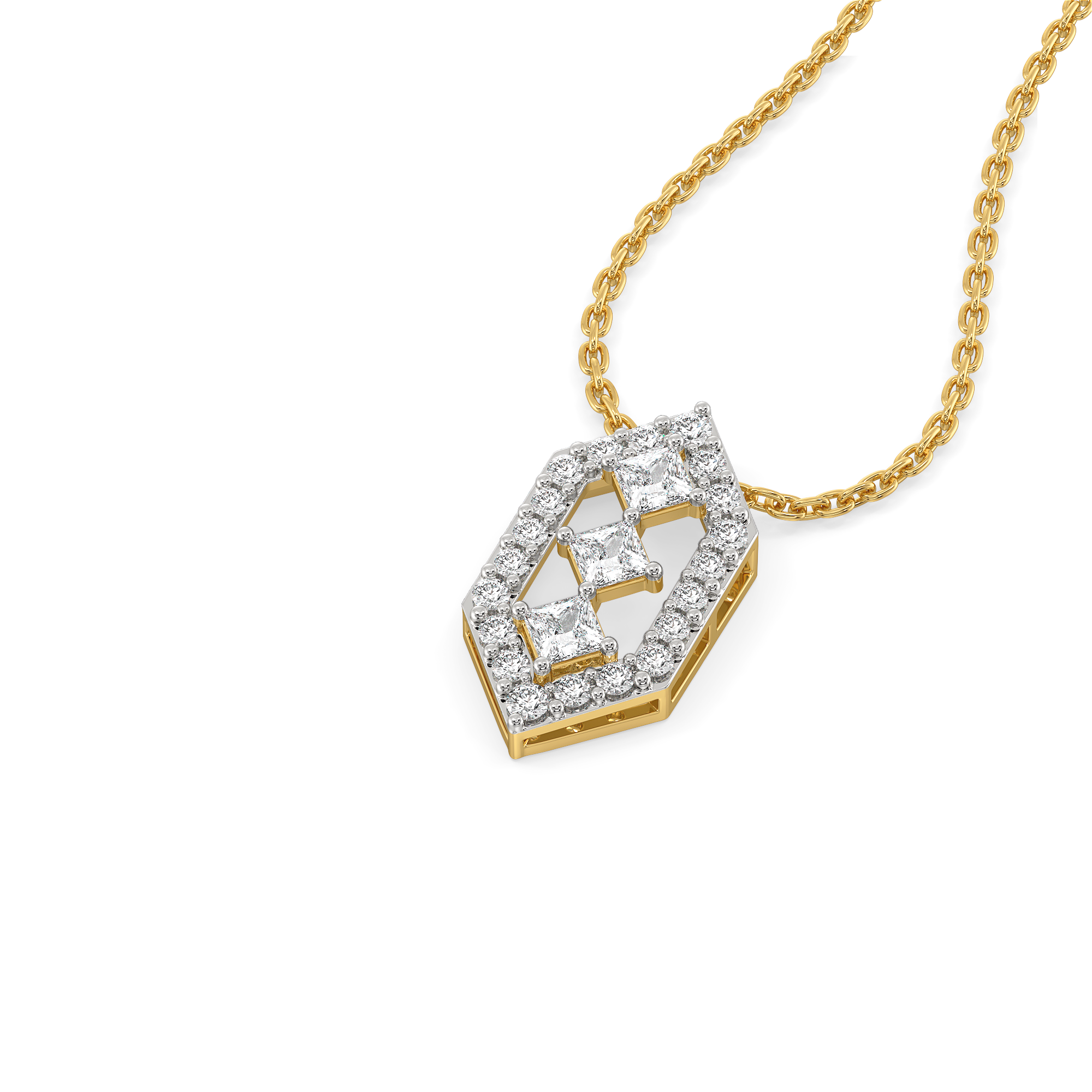 Play of Princess - Pure Gold Lab Diamond Pendant Main image