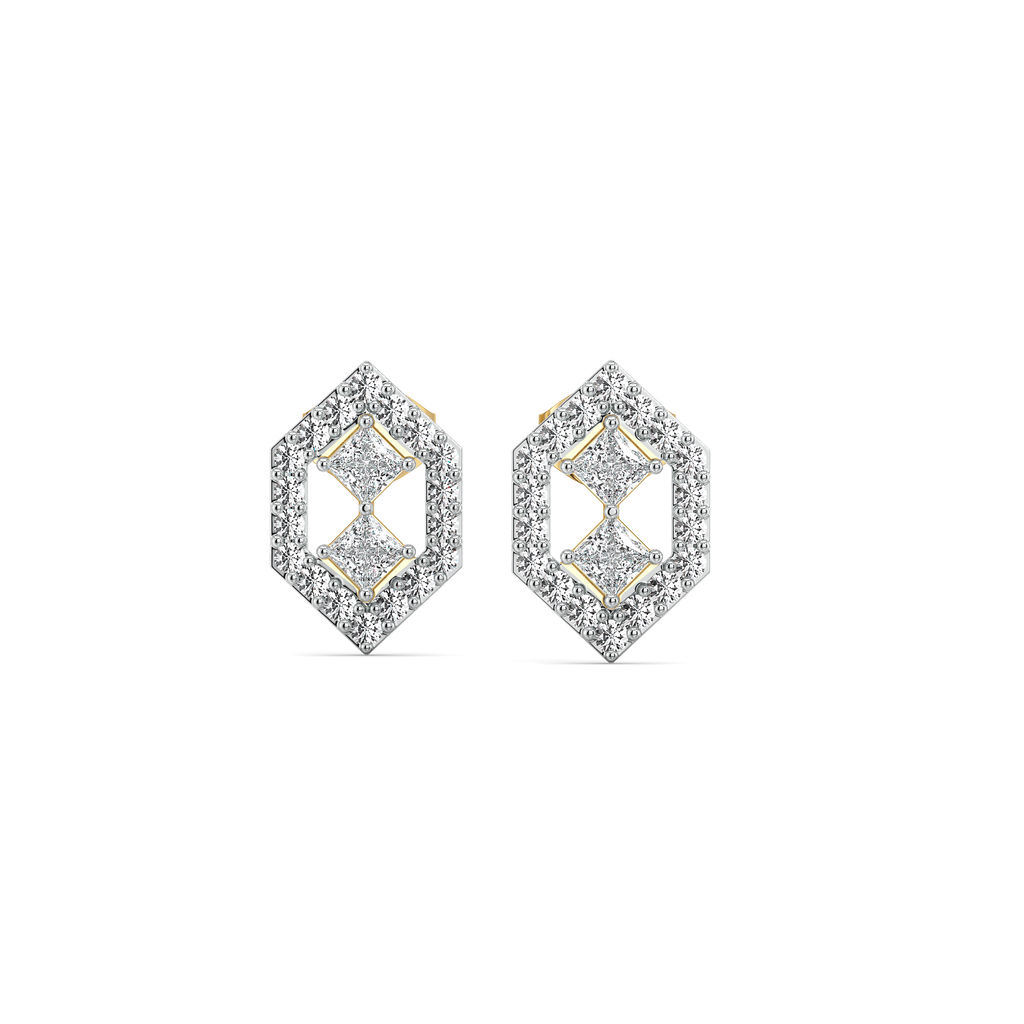 Play of Princess Stud - Pure Gold Lab Diamond Earrings