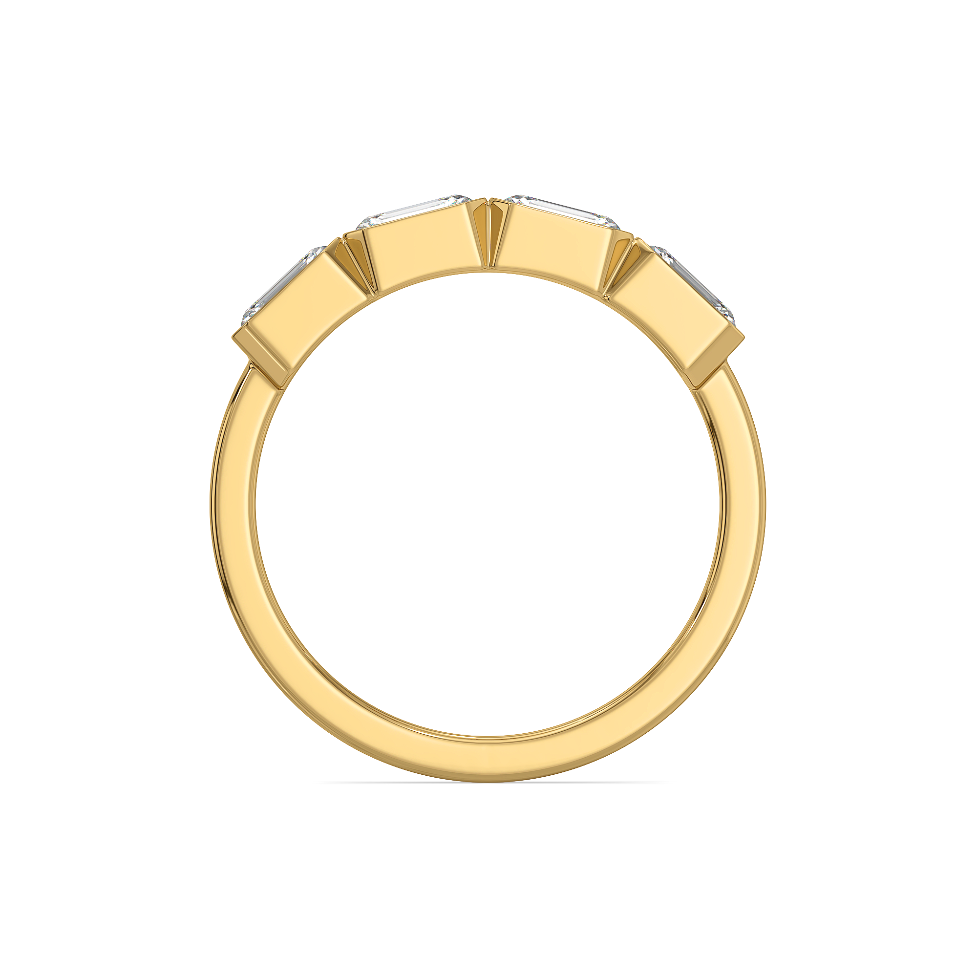 Emerald Embrace - Pure Gold Lab Diamond Solitaire Ring