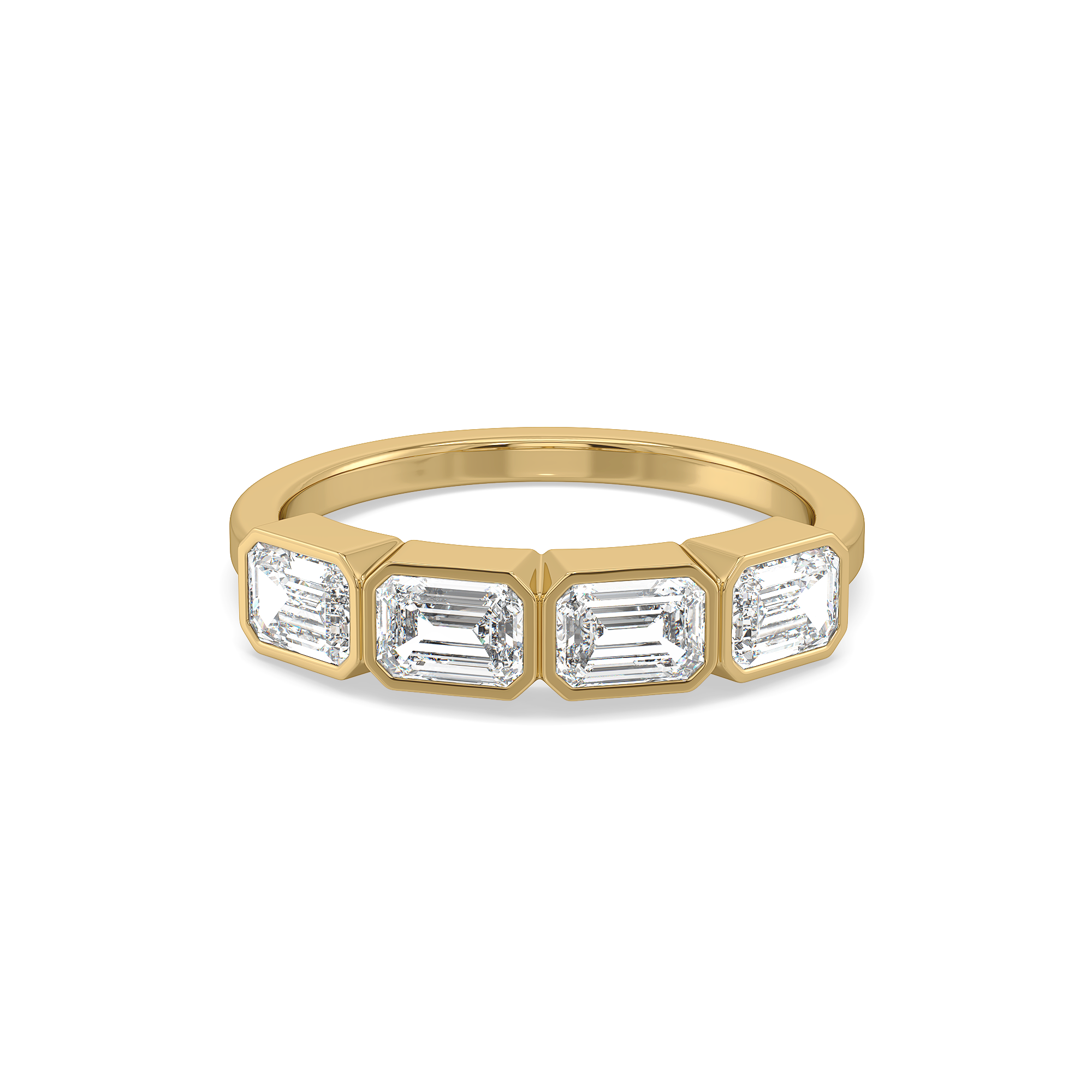 Emerald Embrace - Pure Gold Lab Diamond Solitaire Ring Secondary image