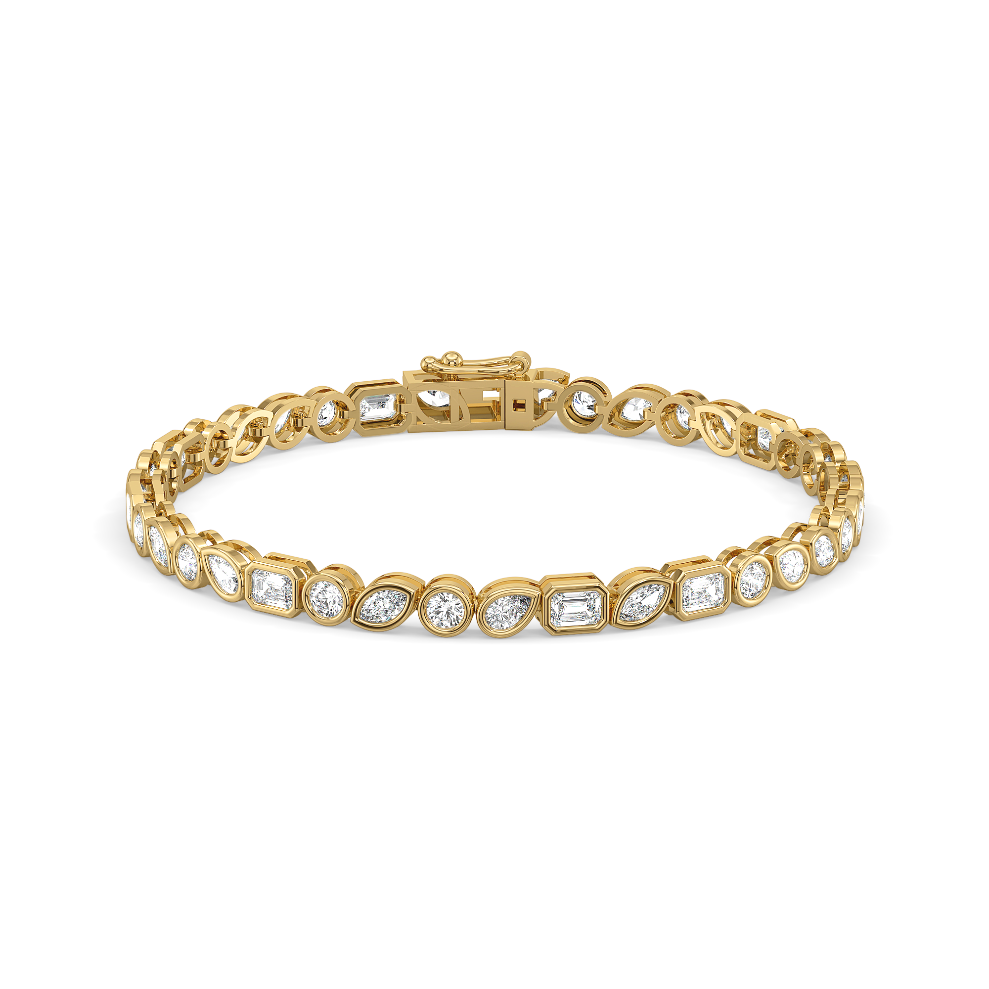 Facet Medley - Pure Gold Lab Diamond Solitaire Bracelet Main image