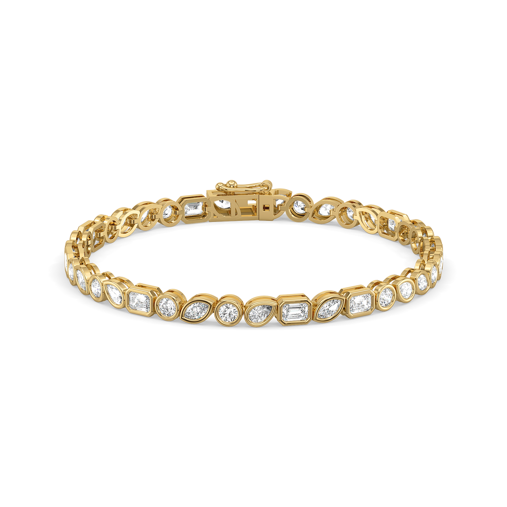 Facet Medley - Pure Gold Lab Diamond Solitaire Bracelet