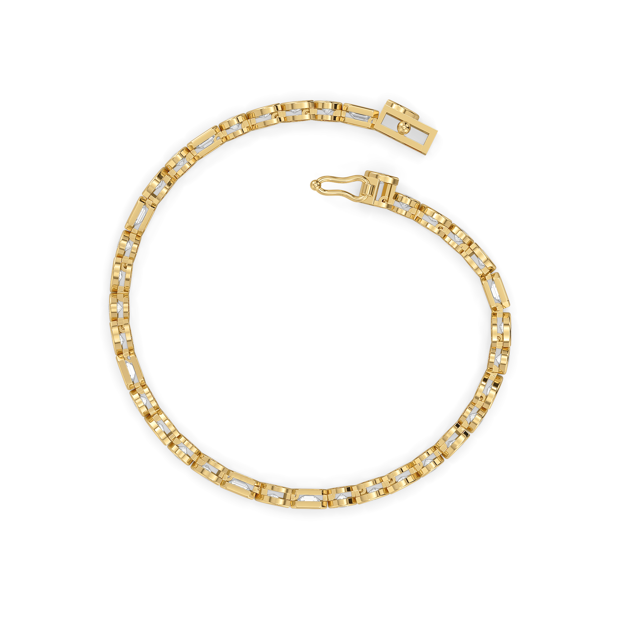Facet Medley - Pure Gold Lab Diamond Solitaire Bracelet Secondary image