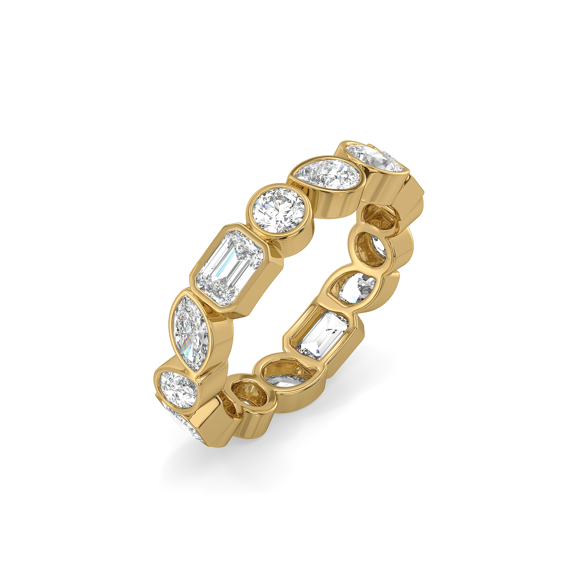 Facet Medley - Pure Gold Lab Diamond Solitaire Ring Main image