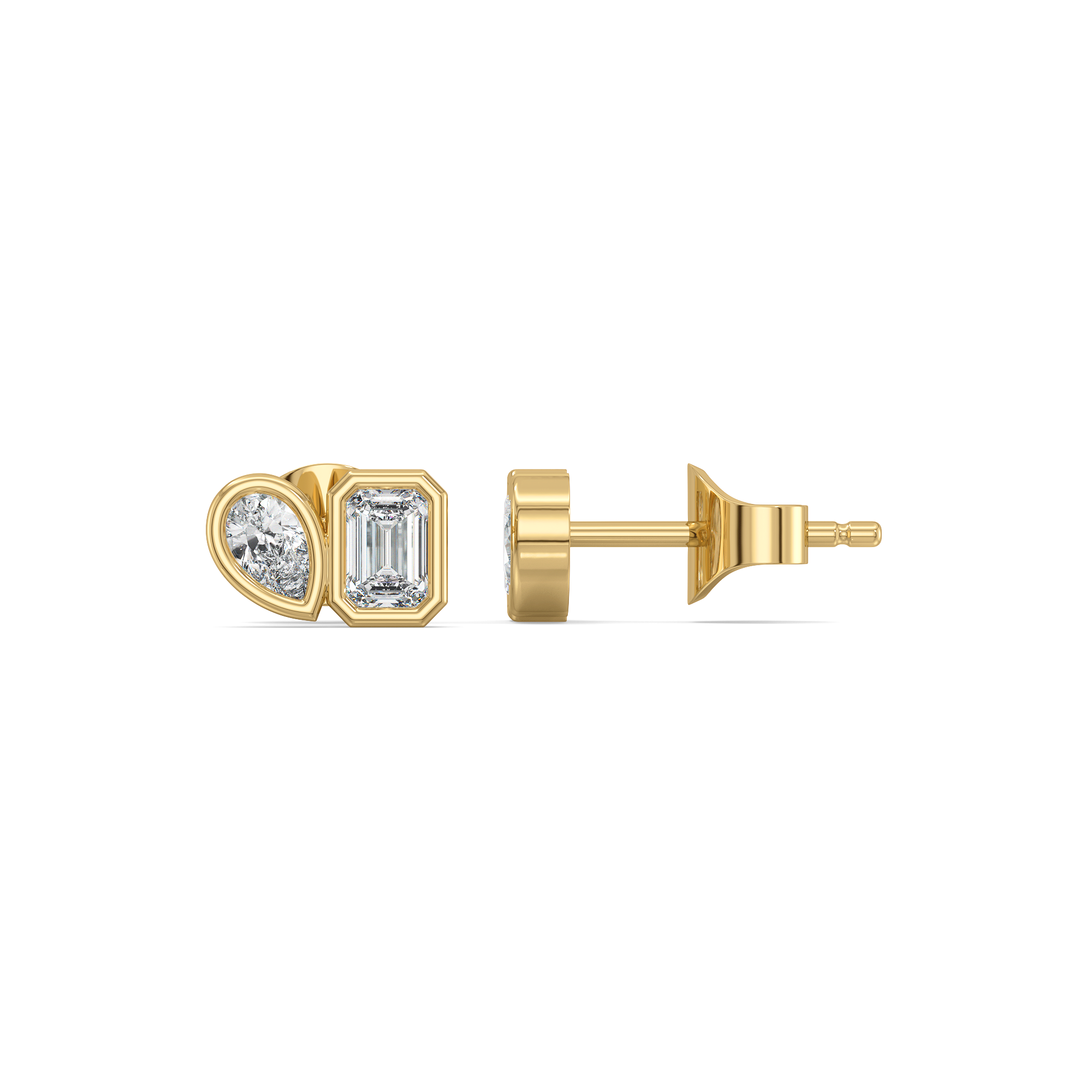 Facet Medley - Pure Gold Lab Diamond Stud Earrings