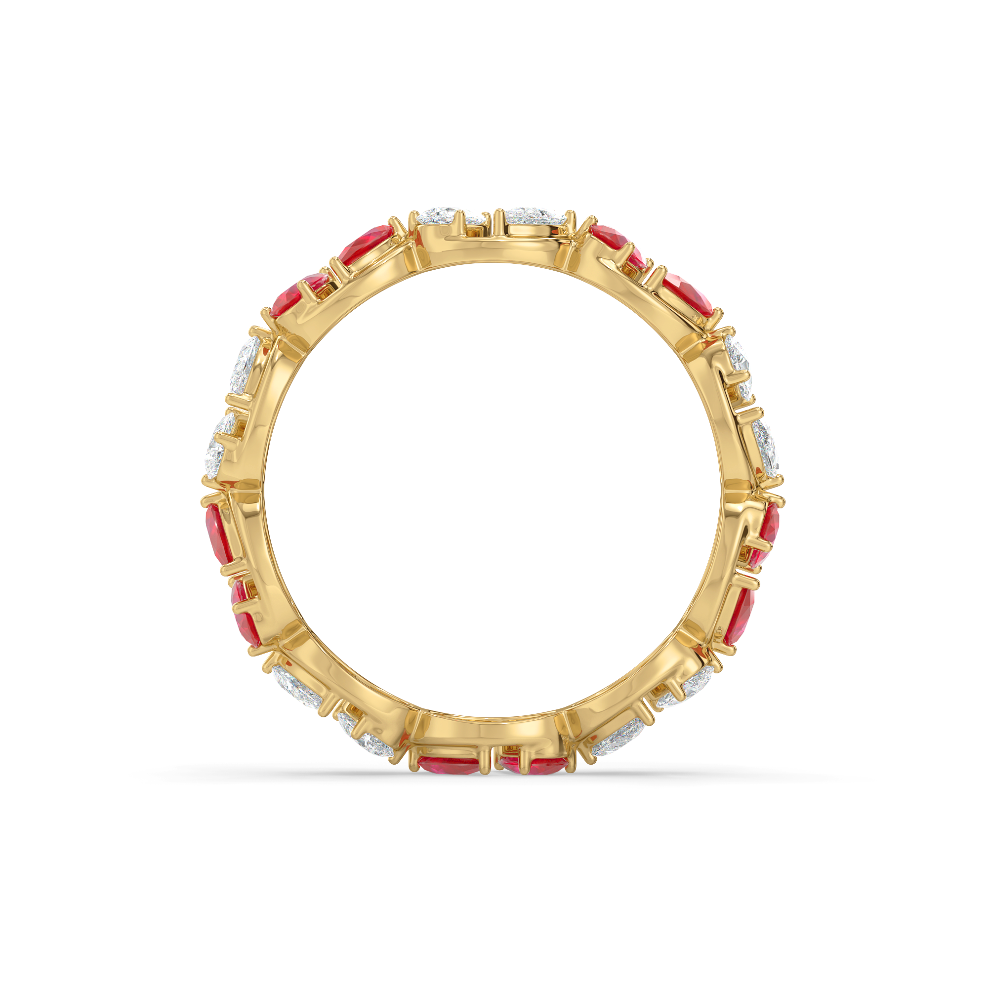 Crimson Arc - Pure Gold Lab Diamond Eternity Ring