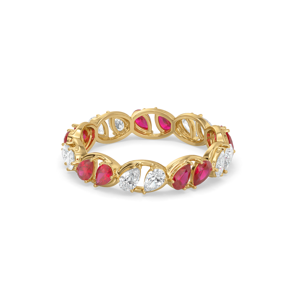 Crimson Arc - Pure Gold Lab Diamond Eternity Ring