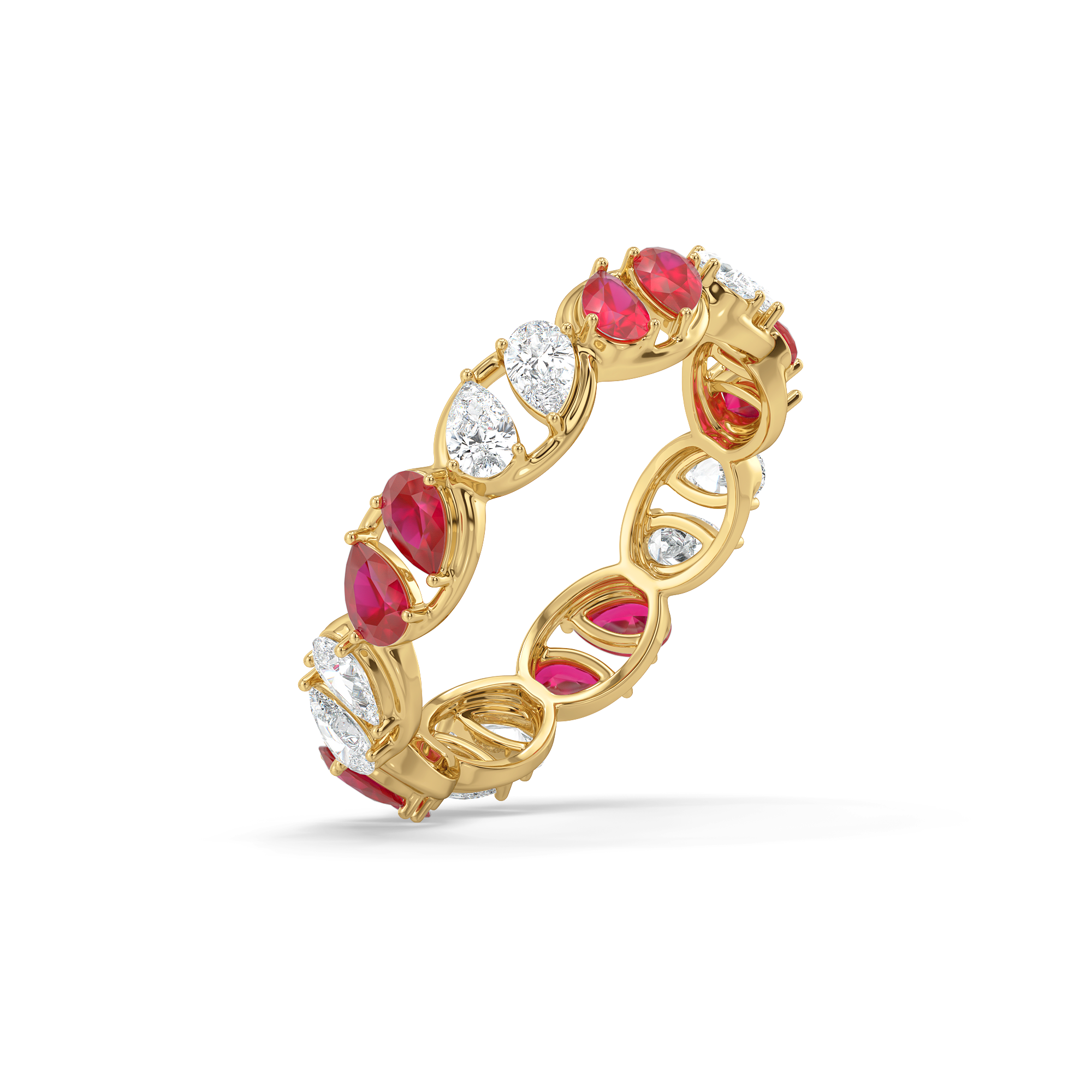 Crimson Arc - Pure Gold Lab Diamond Eternity Ring Main image