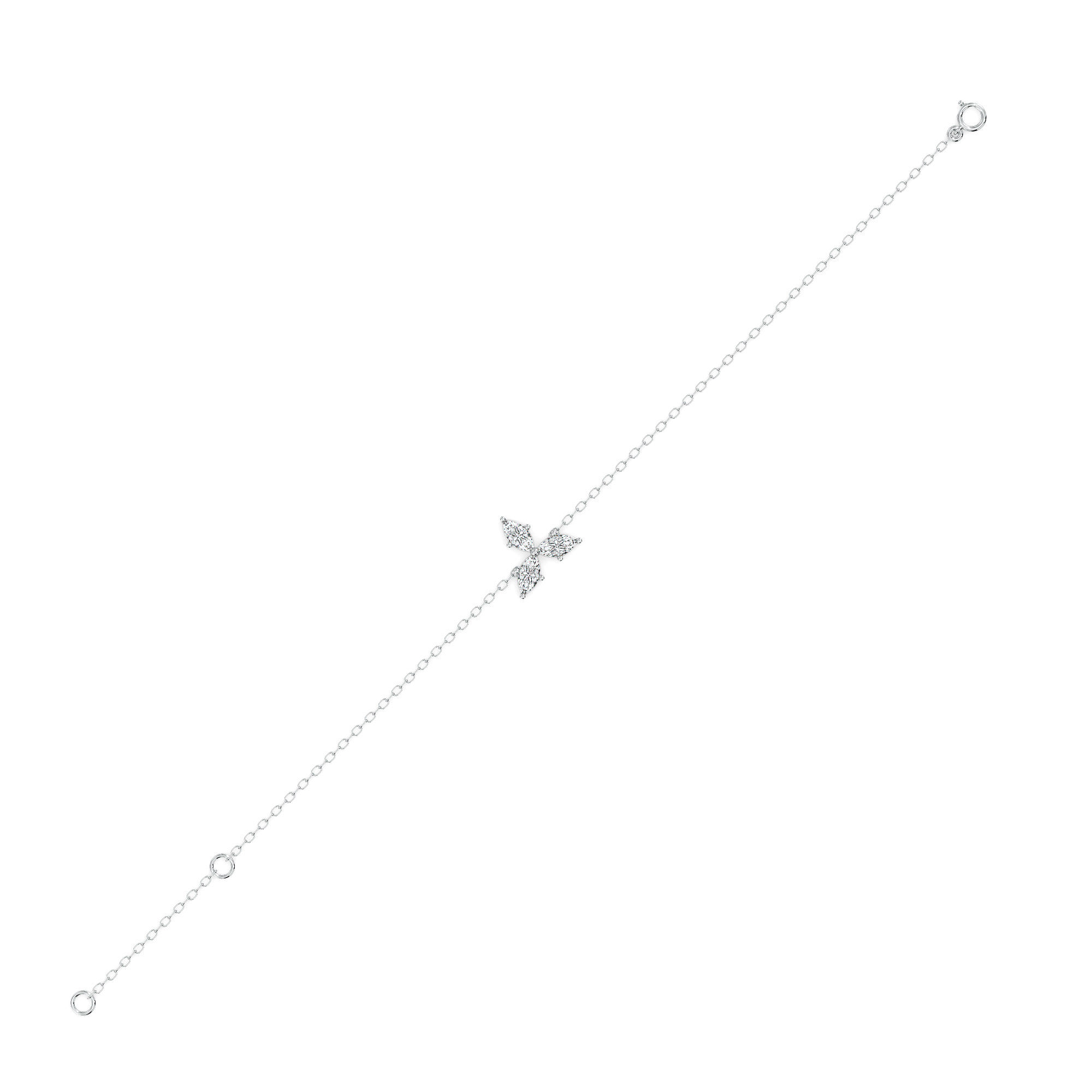 Marquise Triad - Pure Gold Lab Diamond Bracelet