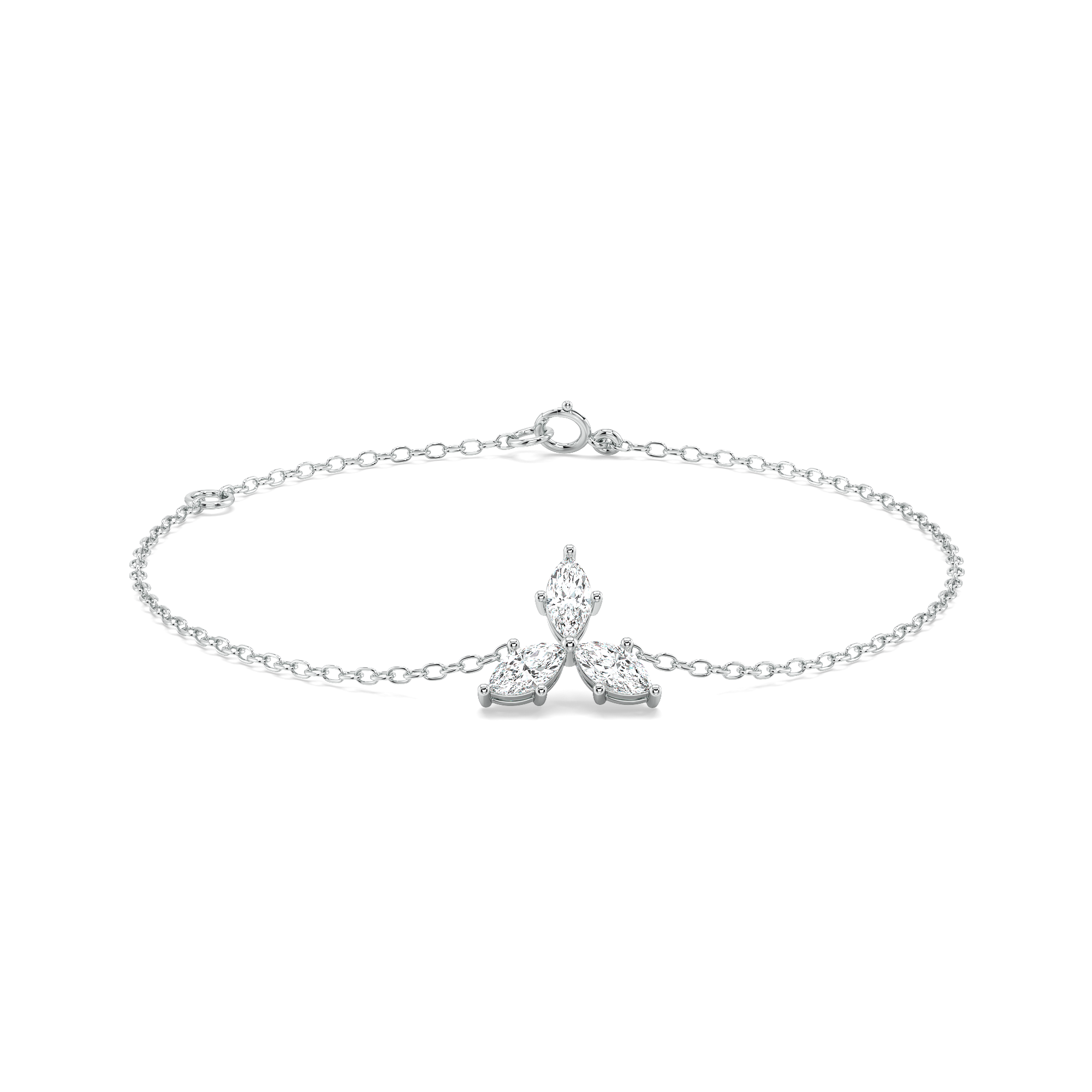 Marquise Triad - Pure Gold Lab Diamond Bracelet Main image