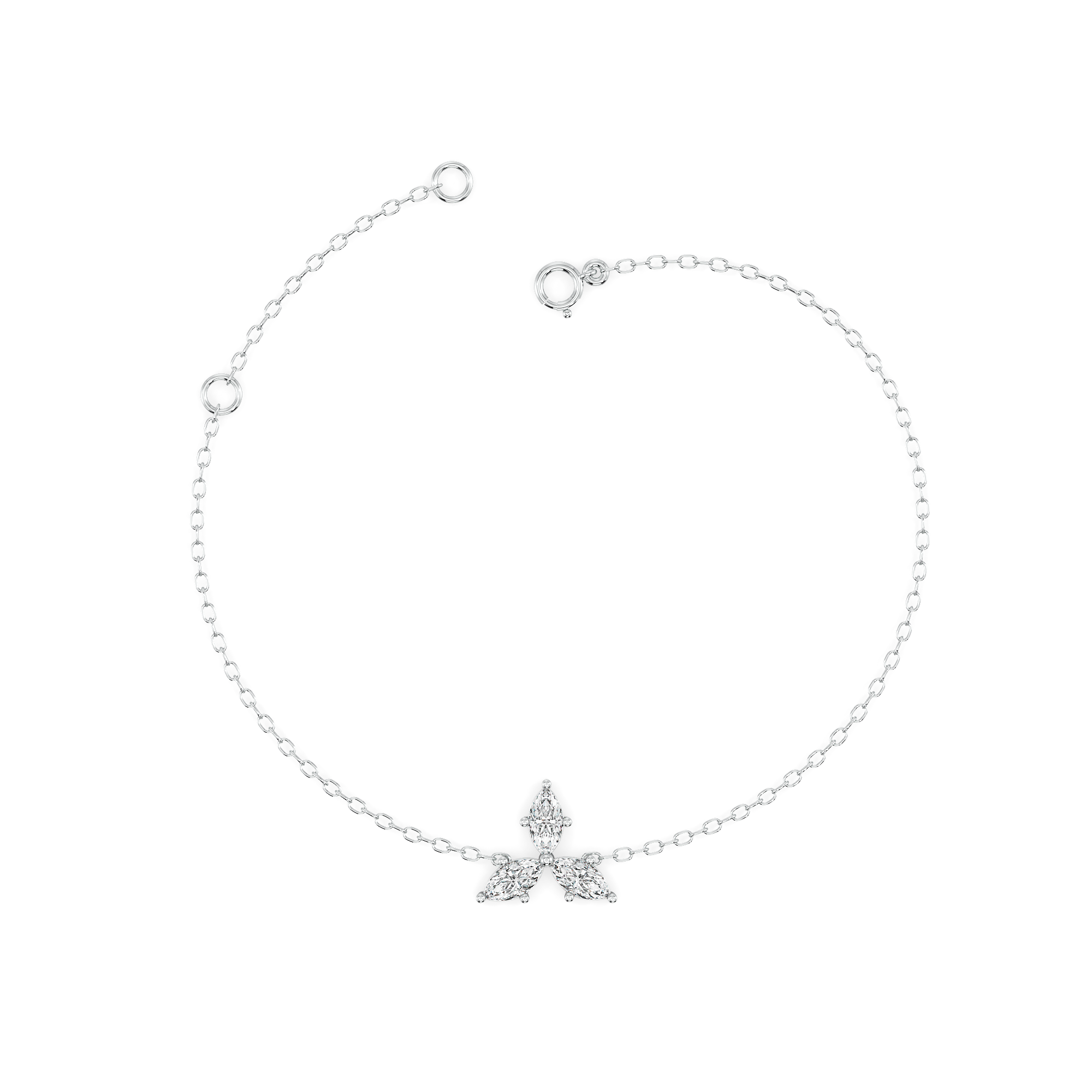 Marquise Triad - Pure Gold Lab Diamond Bracelet