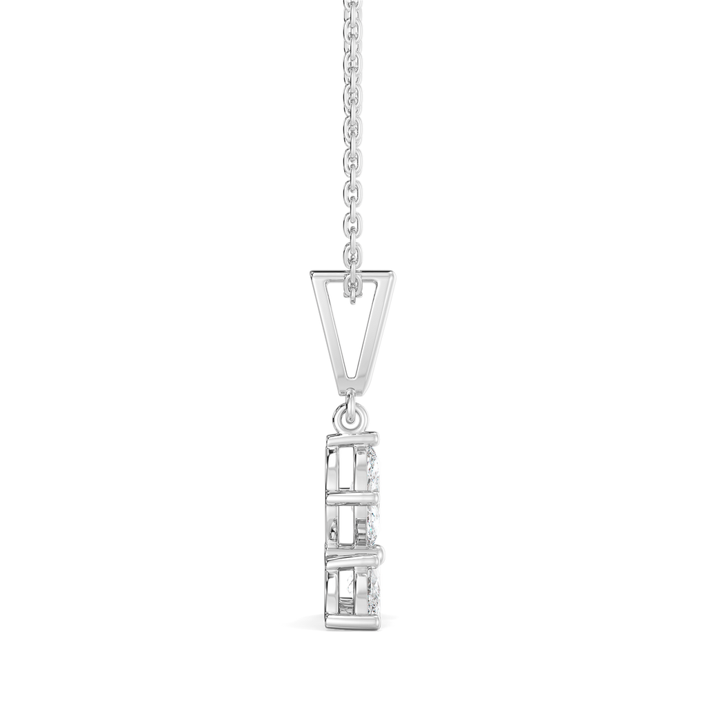 Marquise Triad - Pure Gold Lab Diamond Pendant