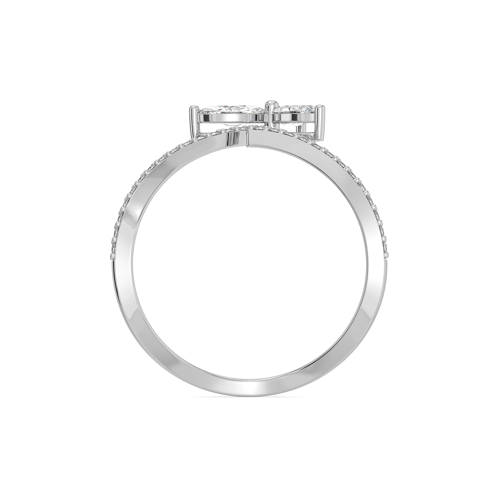 Marquise Triad - Pure Gold Lab Diamond Ring