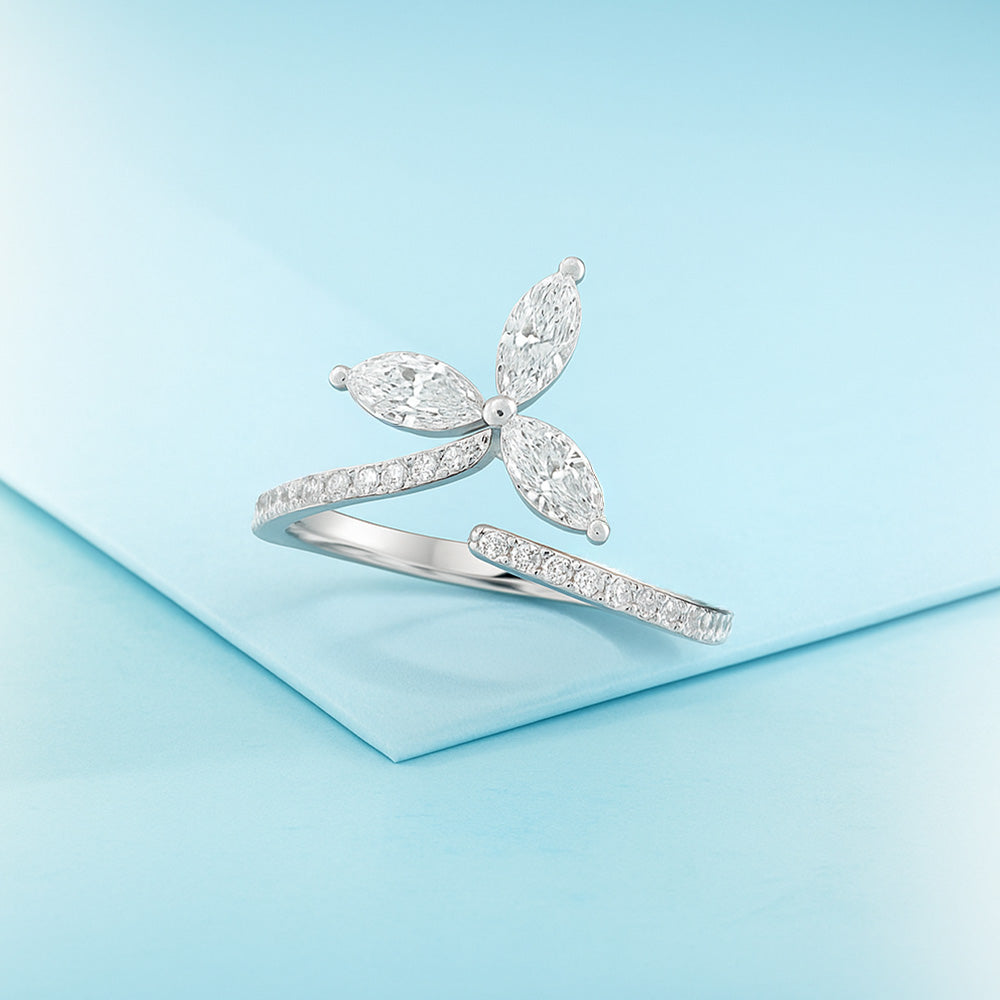 Marquise Triad - Pure Gold Lab Diamond Ring Secondary image