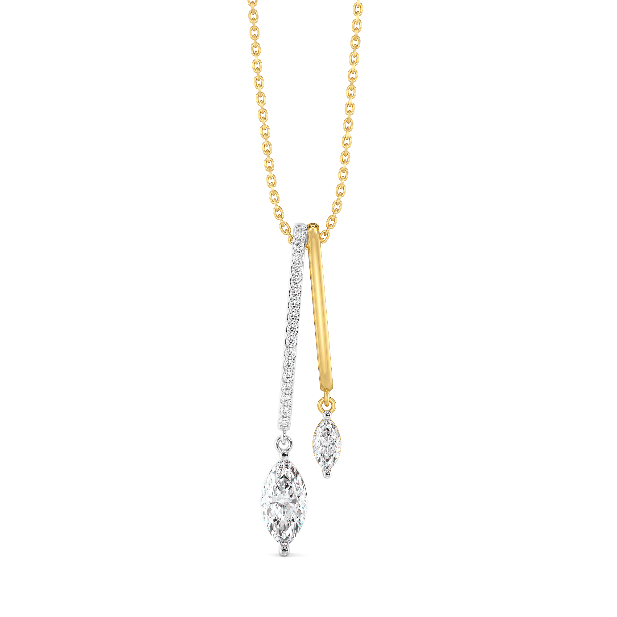 Marquise Drama - Pure Gold Lab Diamond Pendant Main image