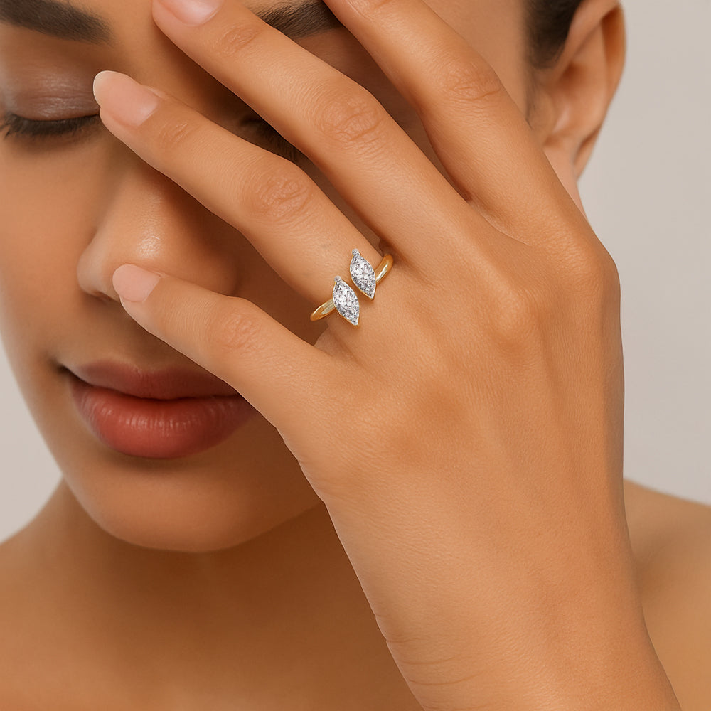 Marquise Drama - Pure Gold Lab Diamond Ring Secondary image
