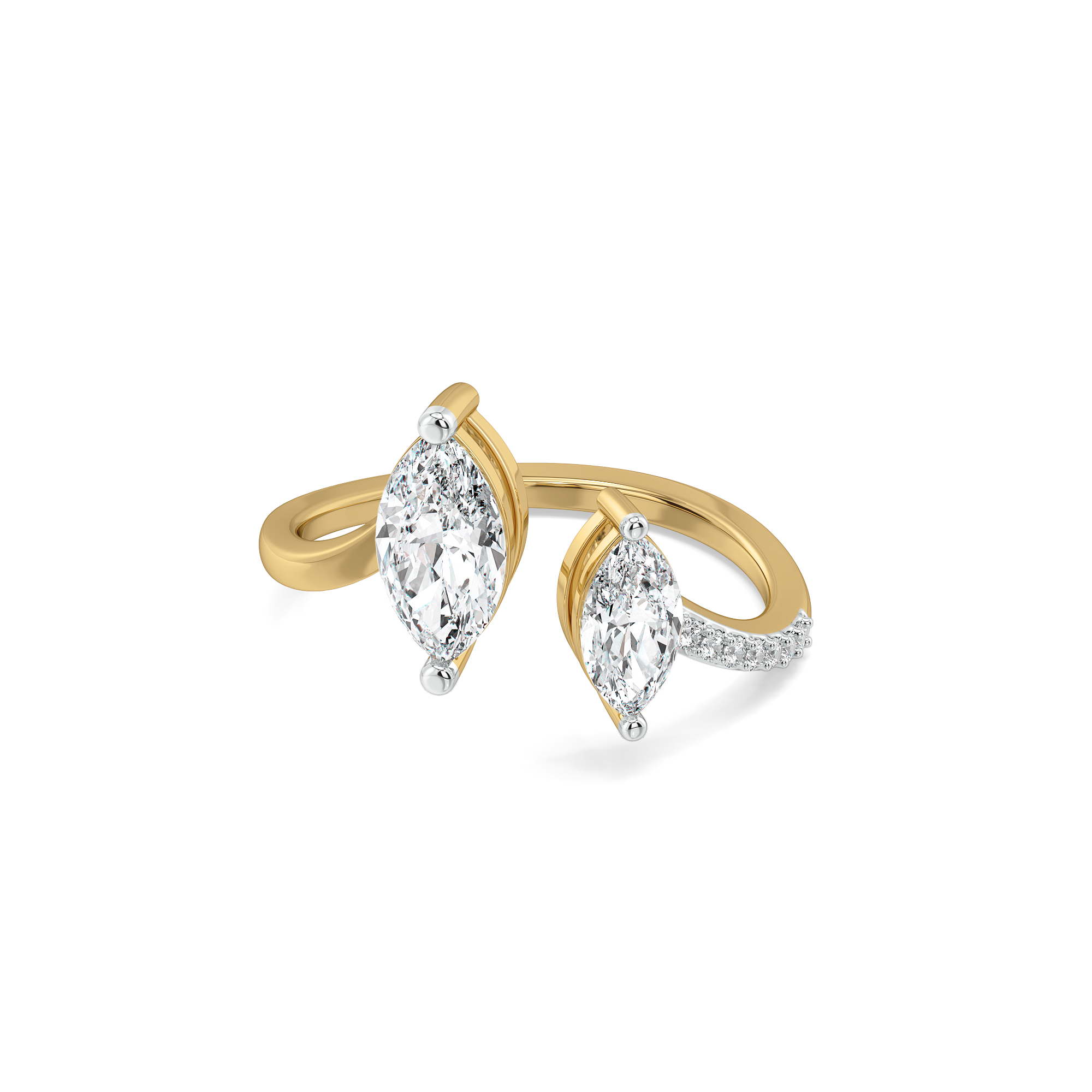 Marquise Drama - Pure Gold Lab Diamond Ring Main image