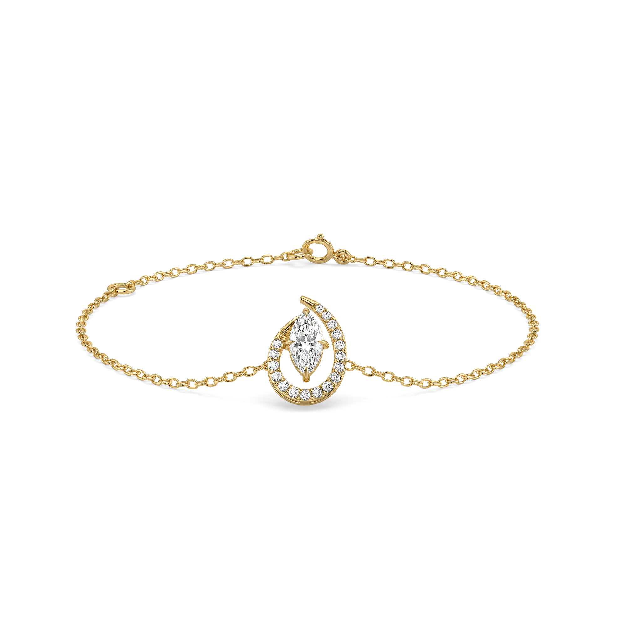 Queen in Marquise - Pure Gold Lab Diamond Bracelet Main image