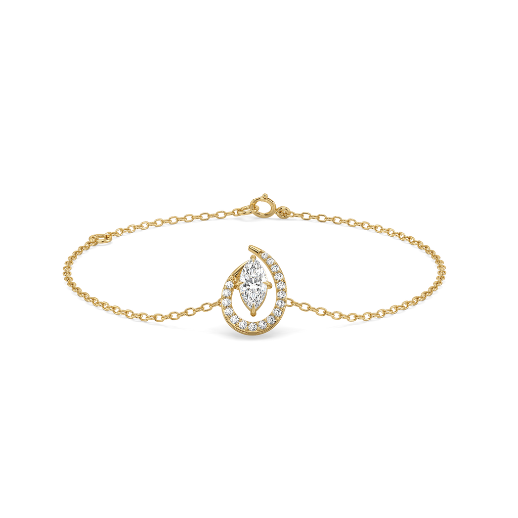 Queen in Marquise - Pure Gold Lab Diamond Bracelet