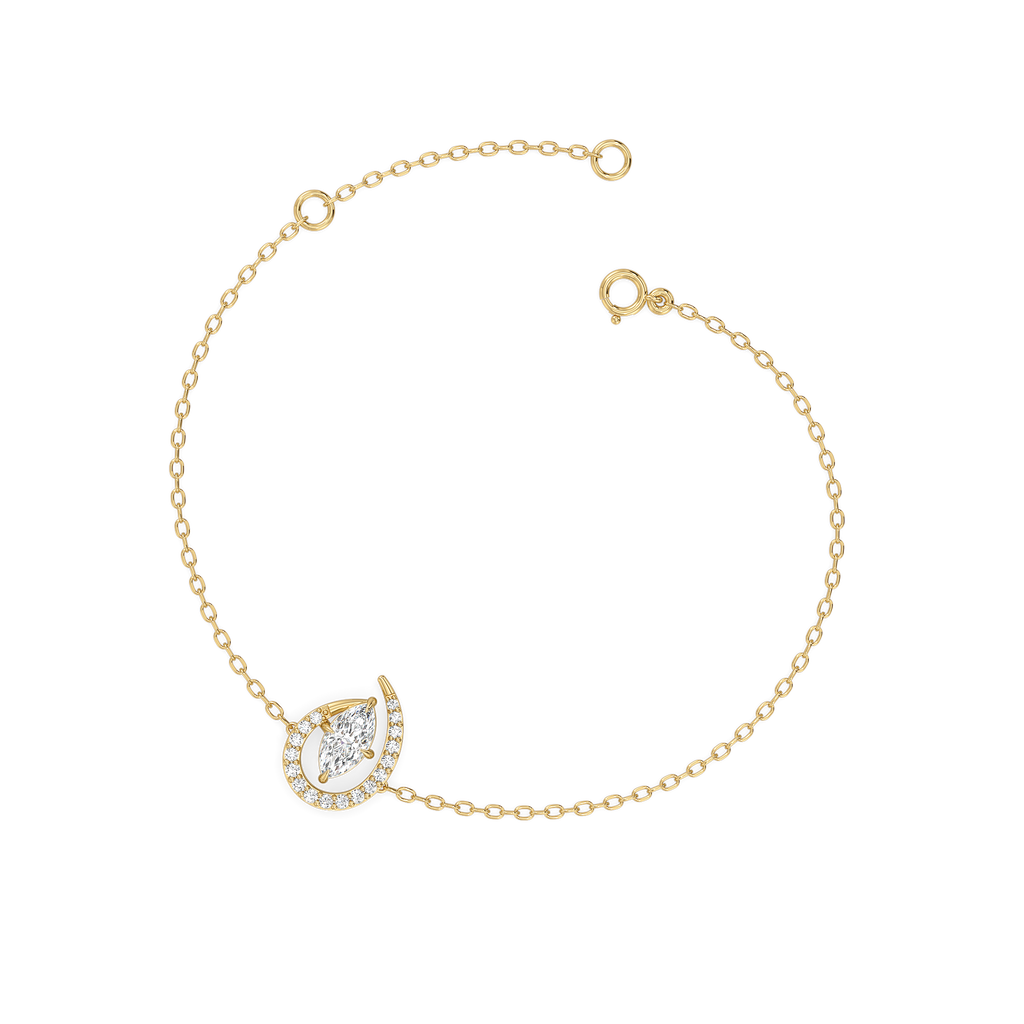Queen in Marquise - Pure Gold Lab Diamond Bracelet